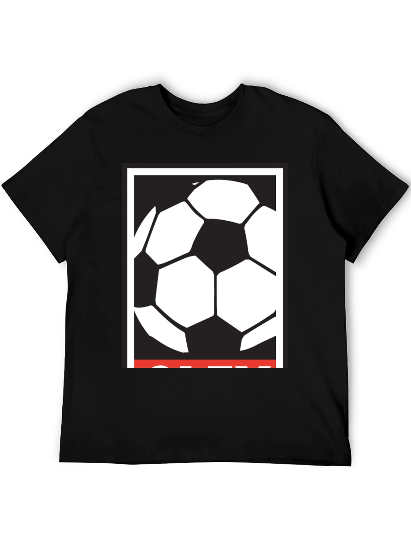 Black Soccer Ball Graphic Tee - Classic Black T-Shirt view 5