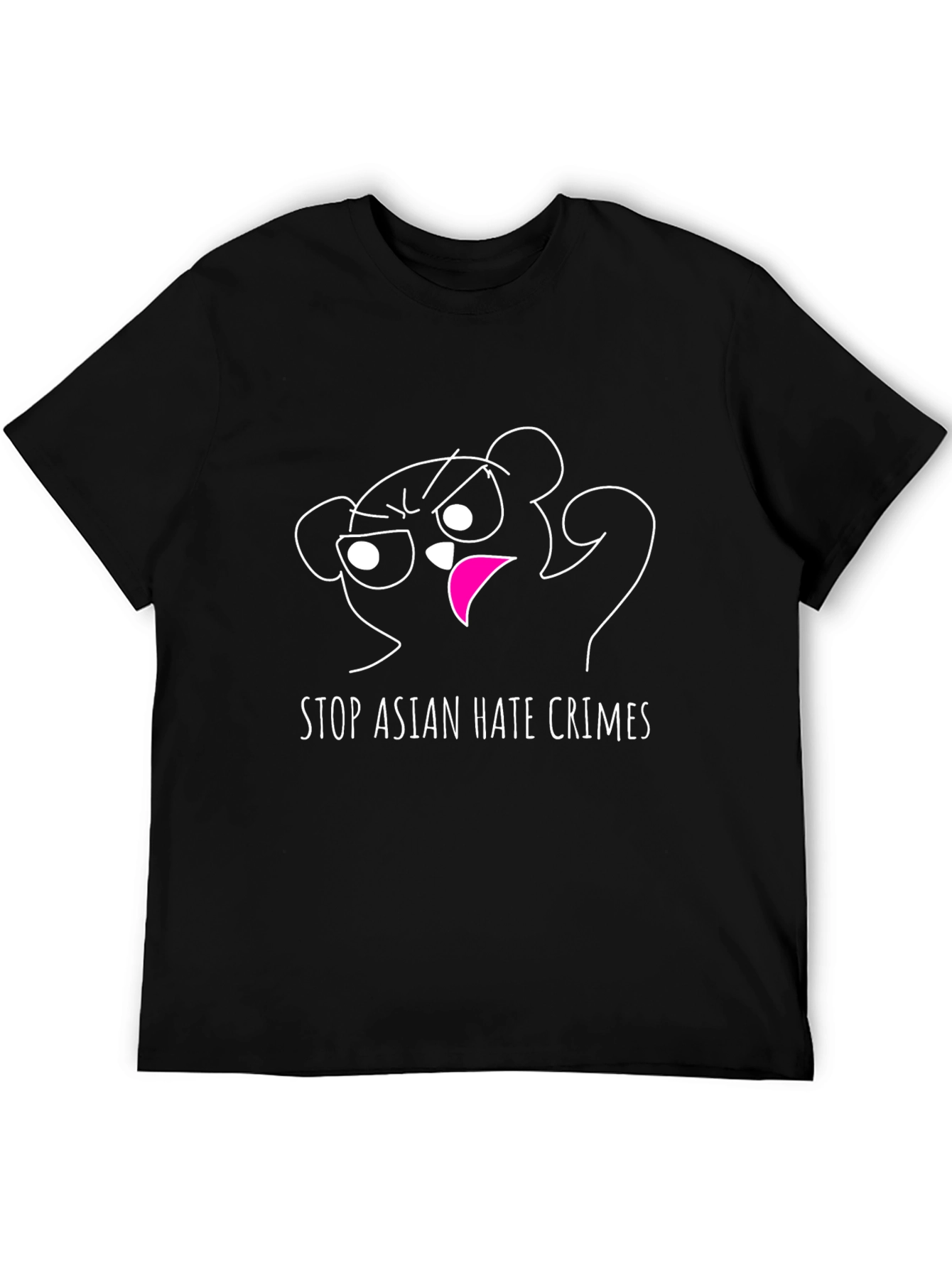 Stop Asian Hate Crimes Tee - Cartoon Bear Design - 5
