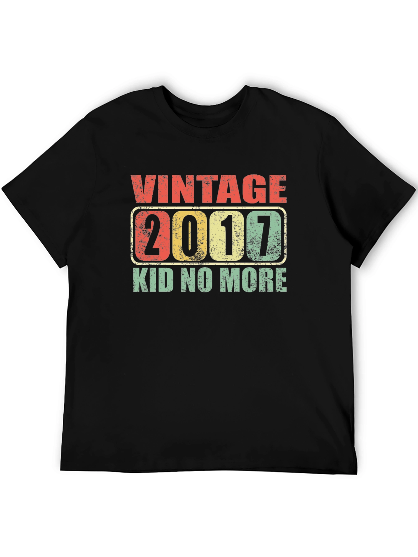 Black Vintage 2017 Kid No More Black T-Shirt view 5