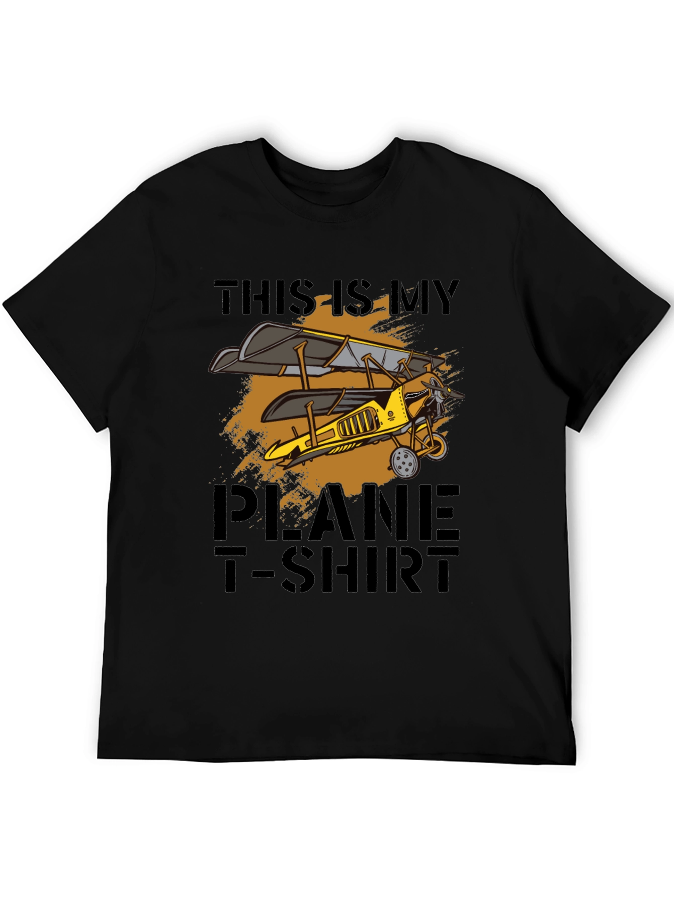Black Vintage Biplane T-Shirt - Airplane Lover Gift view 5