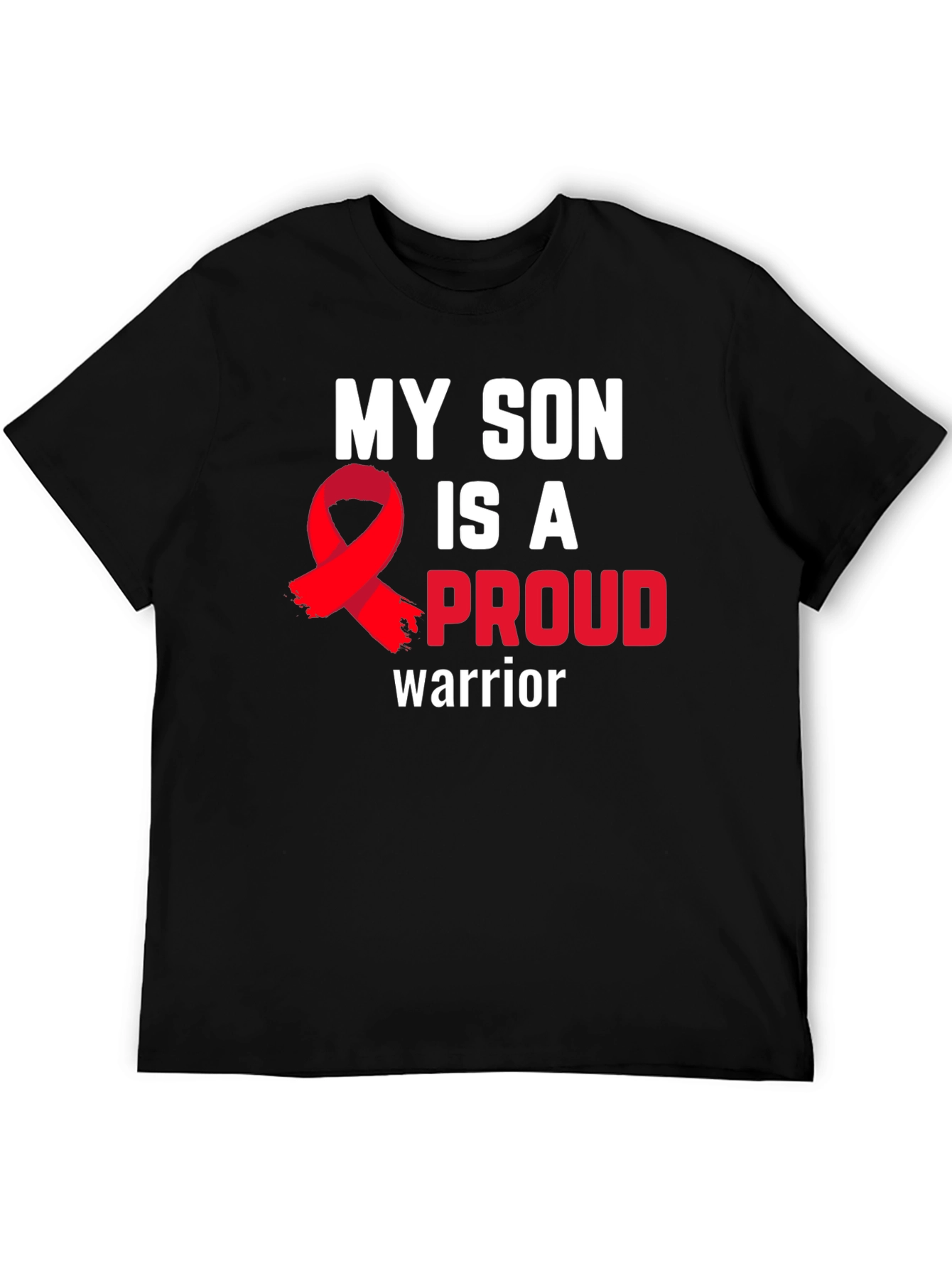 Black My Son Is A Proud Warrior T-Shirt - Support view 5