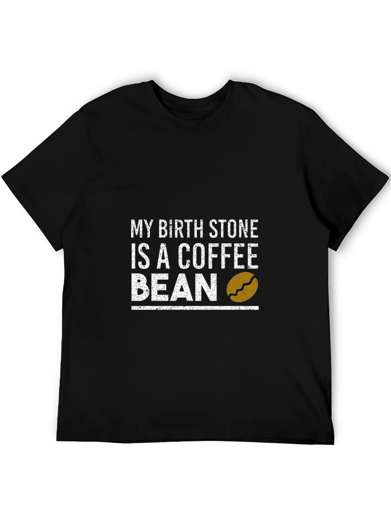 Black Coffee Bean Birthstone Graphic Tee - Unisex Cotton T-Shirt view 5