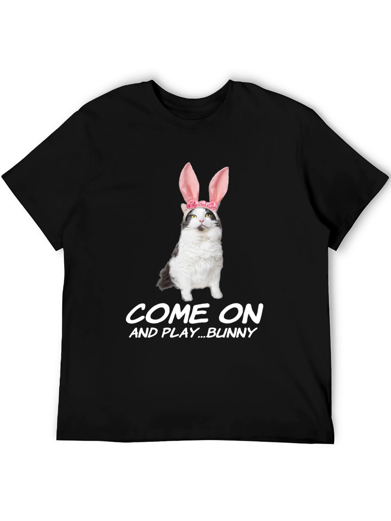 Black Come On Bunny T-Shirt view 5
