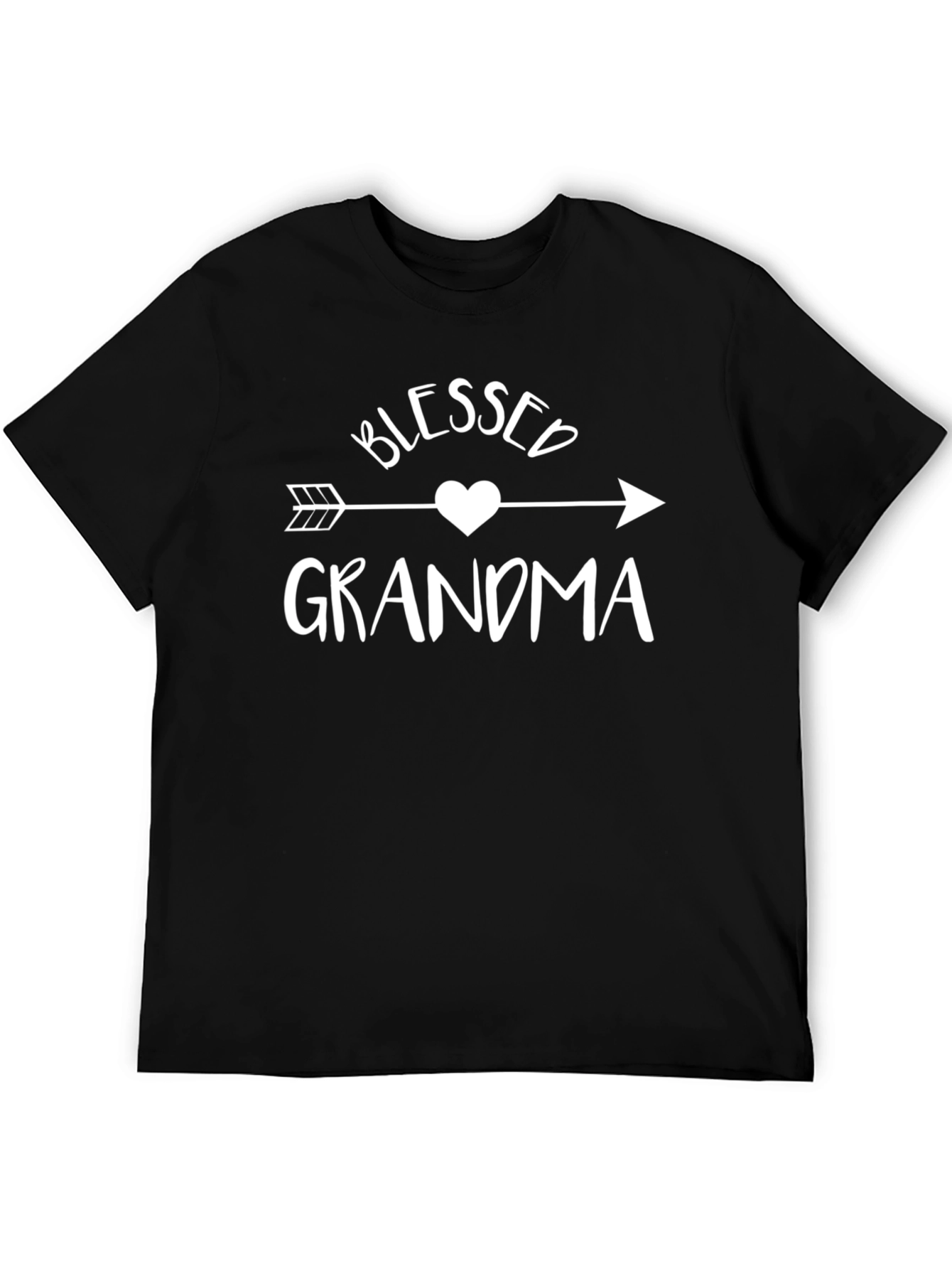 Black Blessed Grandma Arrow Heart T-Shirt view 5