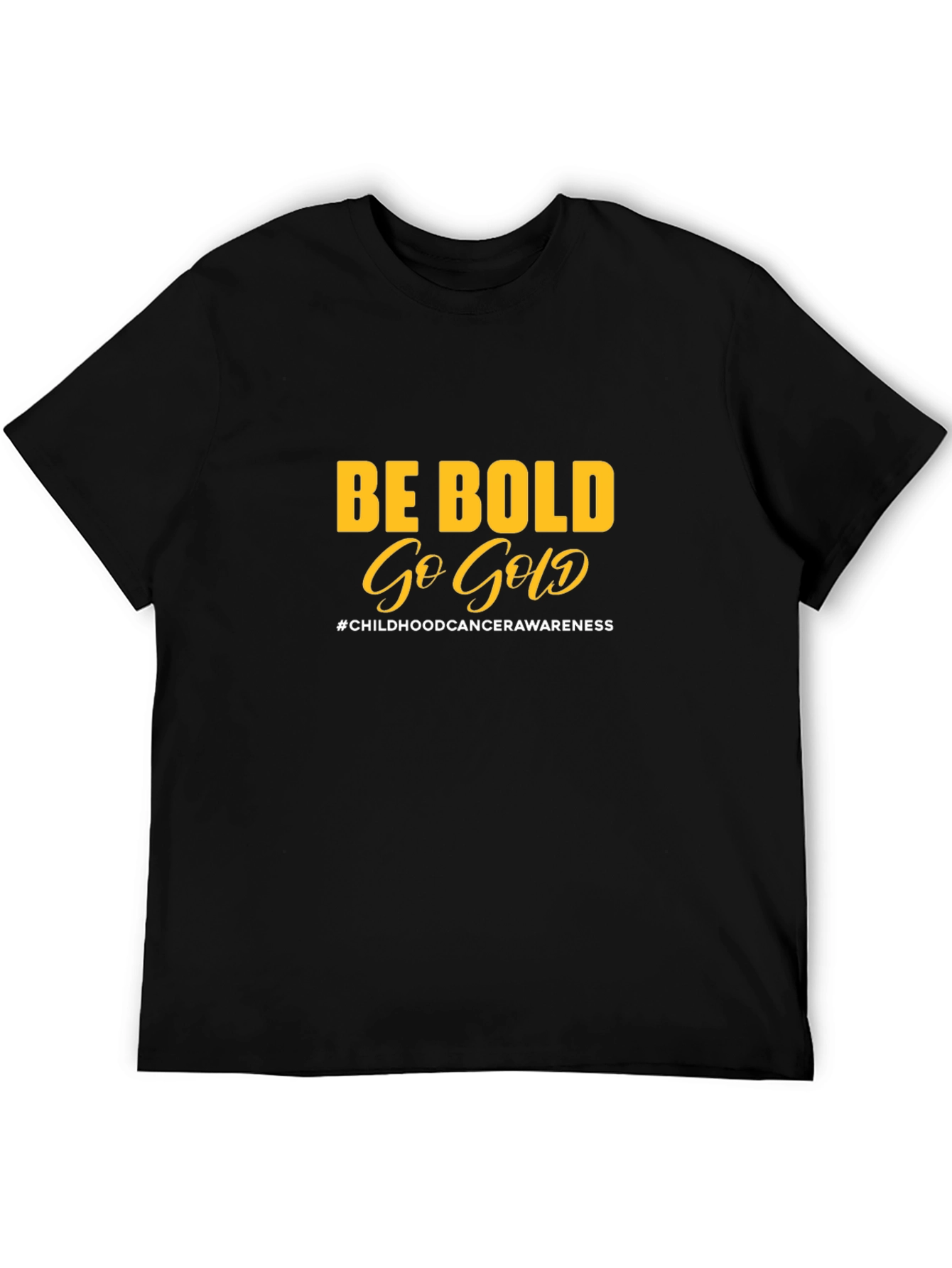 Black Be Bold Go Gold T-Shirt view 5