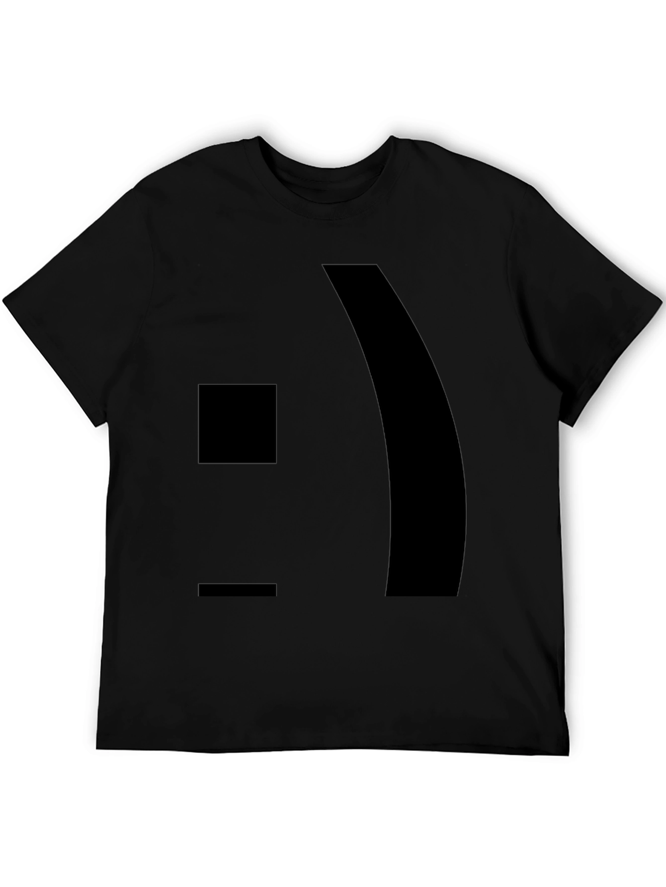 Black Modern Graphic Black T-Shirt view 5