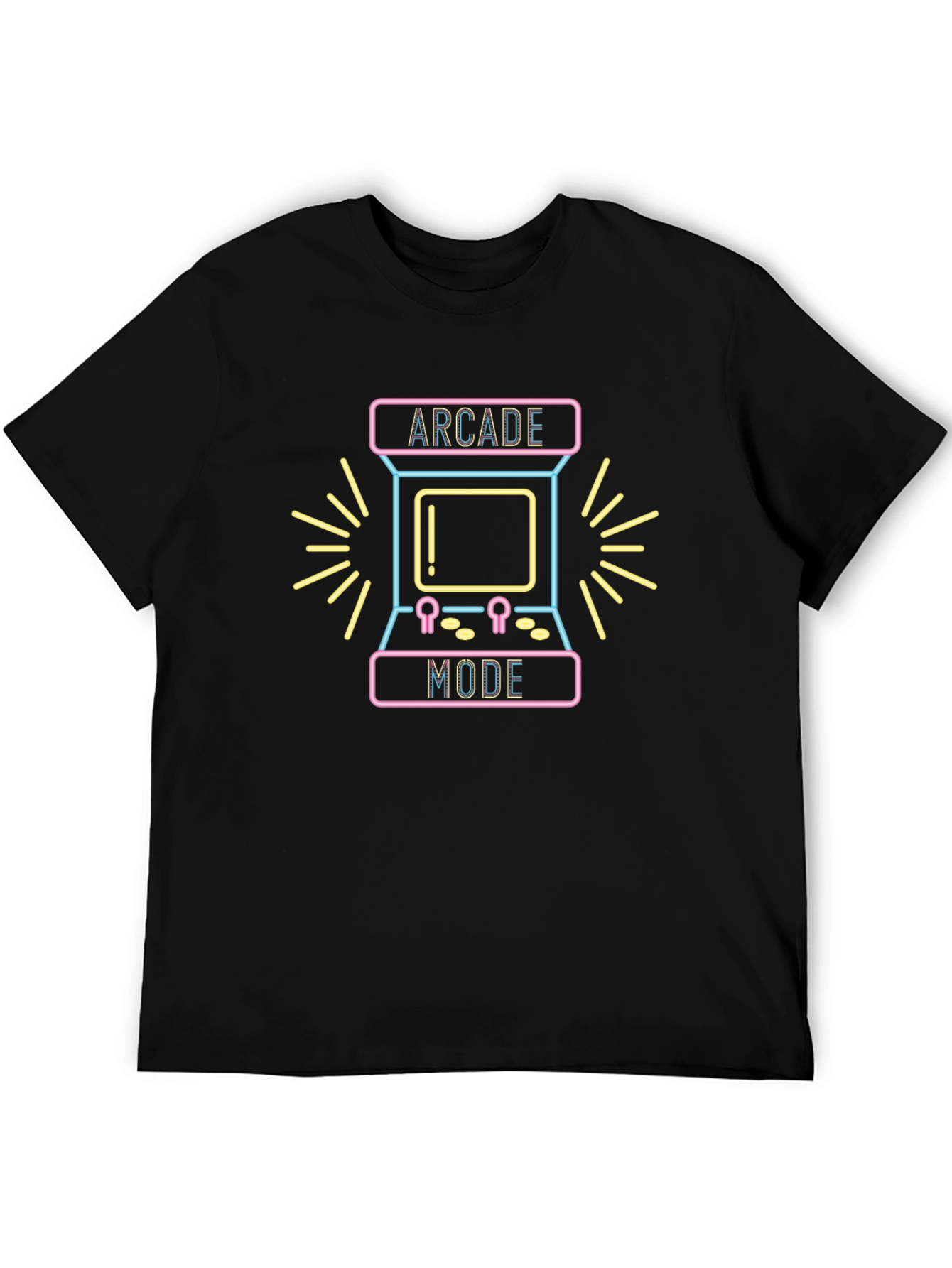 Black Arcade Mode Black Graphic Tee view 5