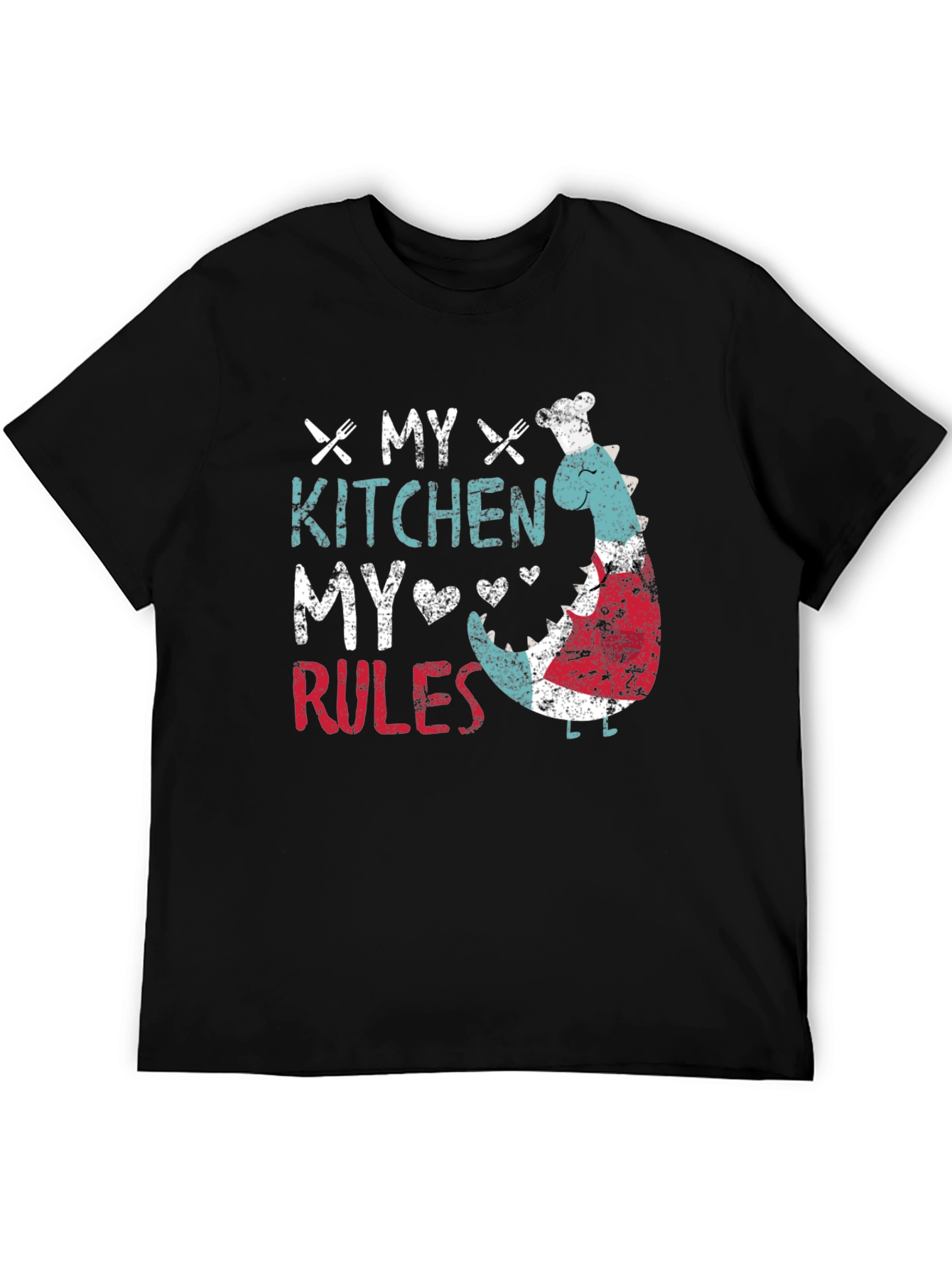 Black My Kitchen My Rules T-Shirt view 5
