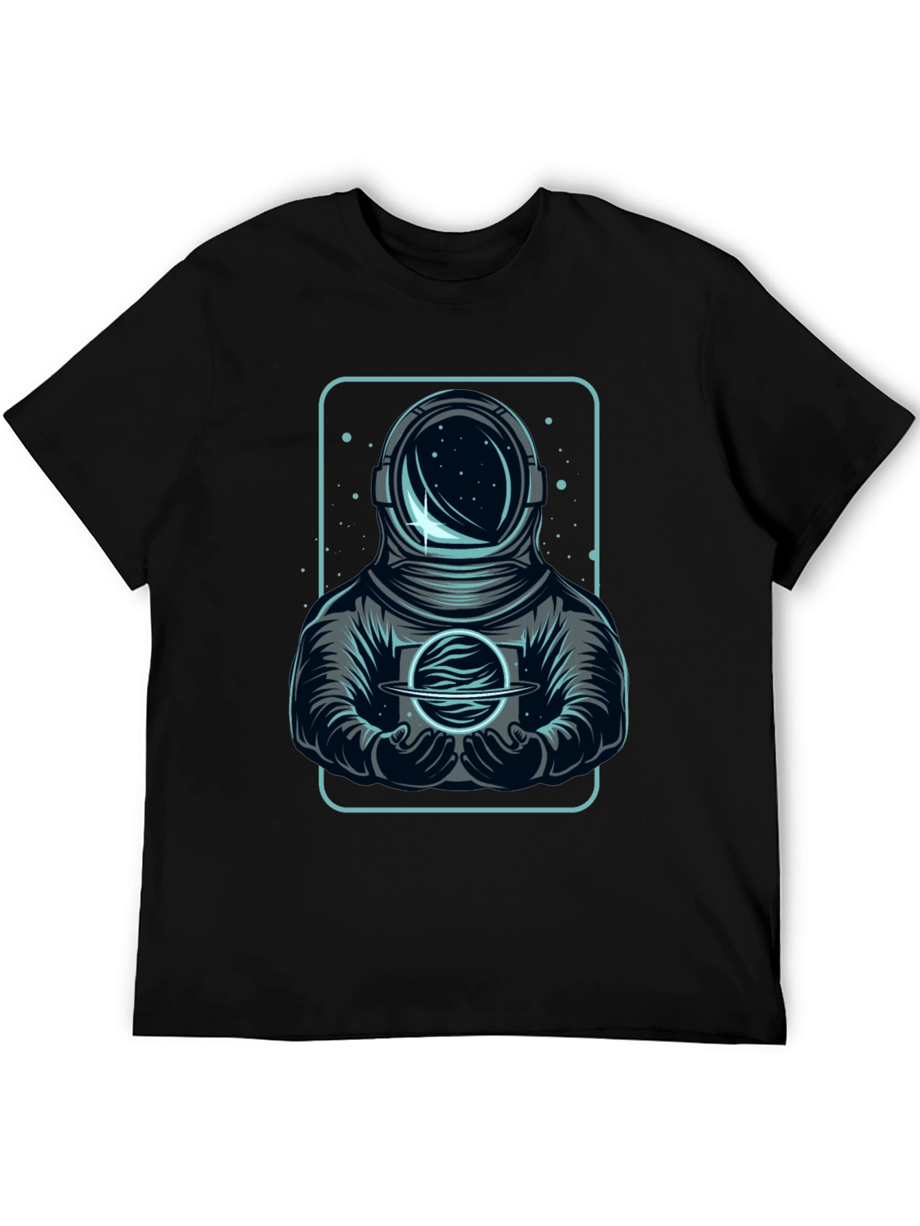 Black Astronaut Graphic T-Shirt - Space Explorer Design view 5