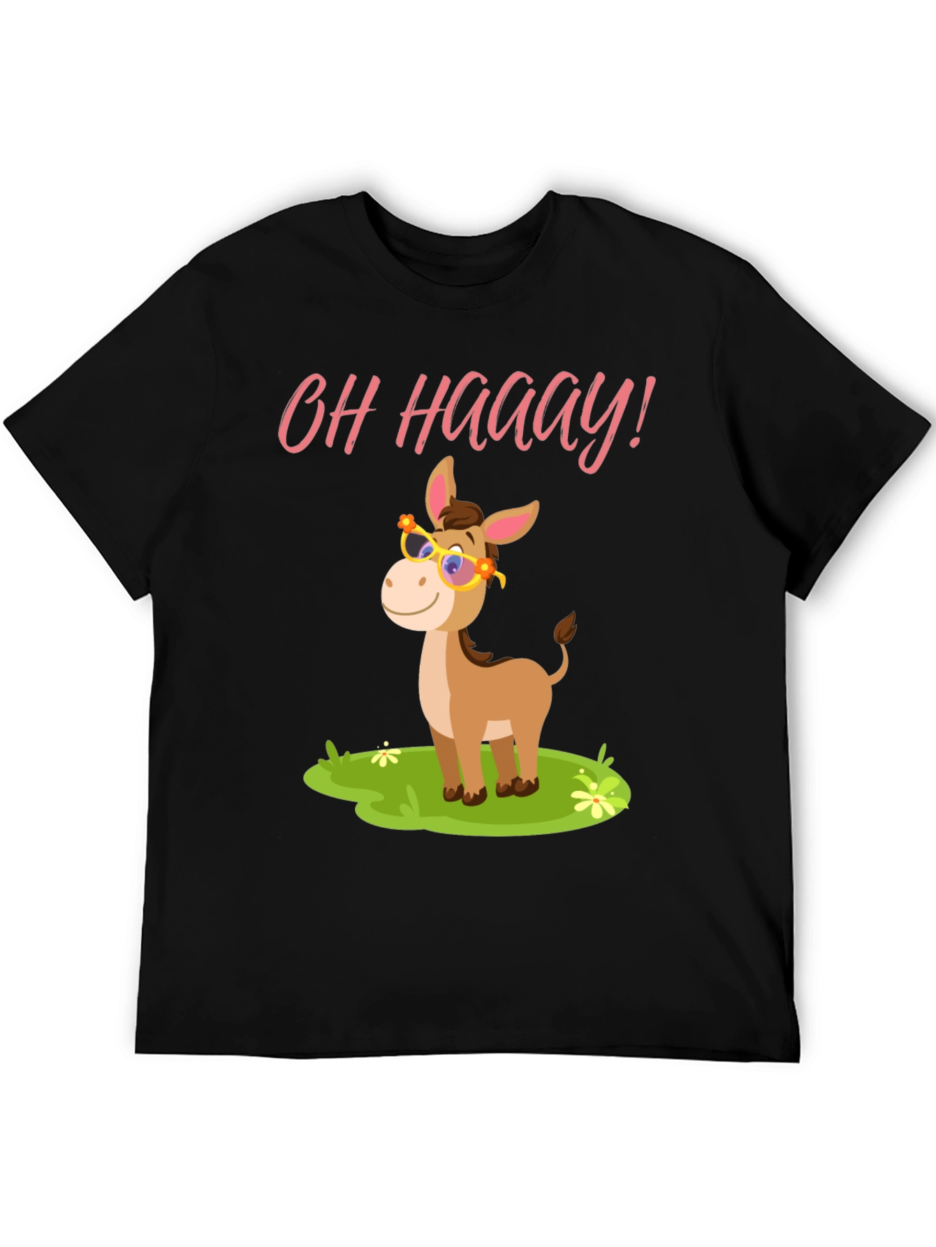 Black Funny Donkey T-Shirt - Oh Haaay! view 5