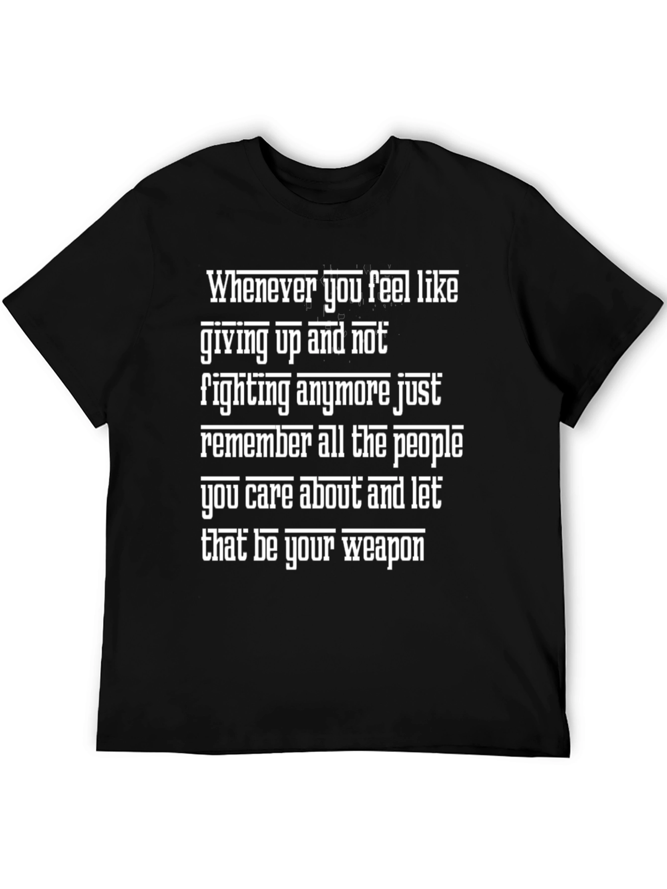 Black Inspirational 'Weapon' Black T-Shirt view 5