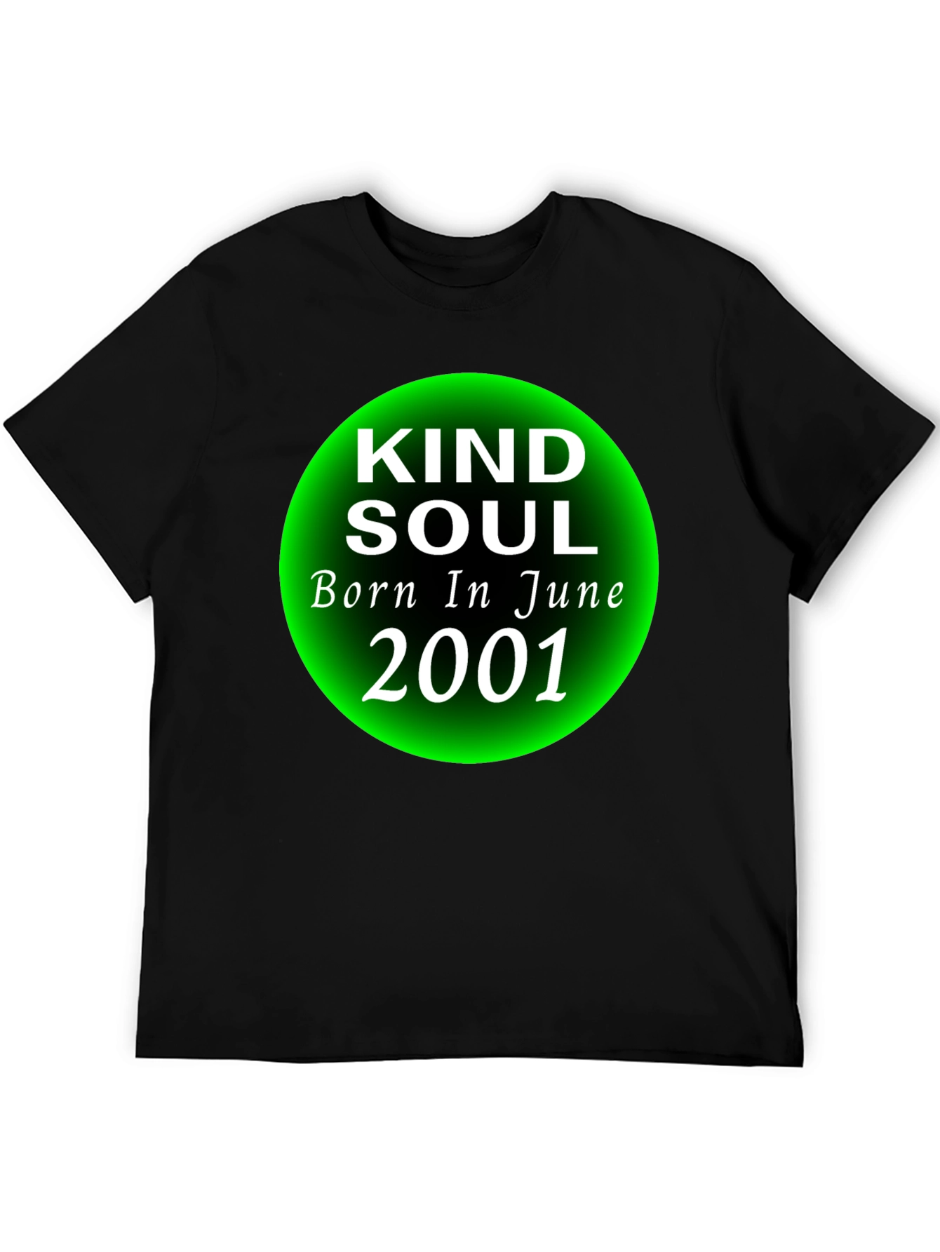 Black Kind Soul Born in June 2001 T-Shirt view 5