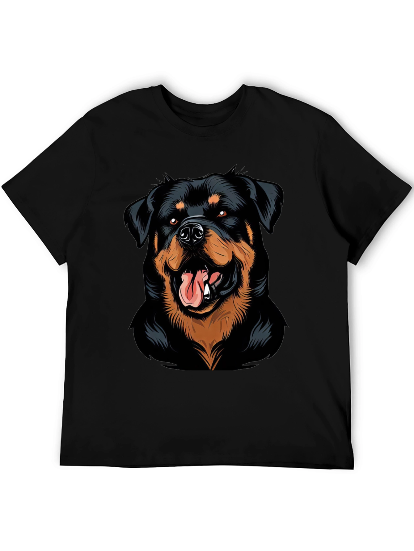 Black Rottweiler Graphic Tee - Black view 5