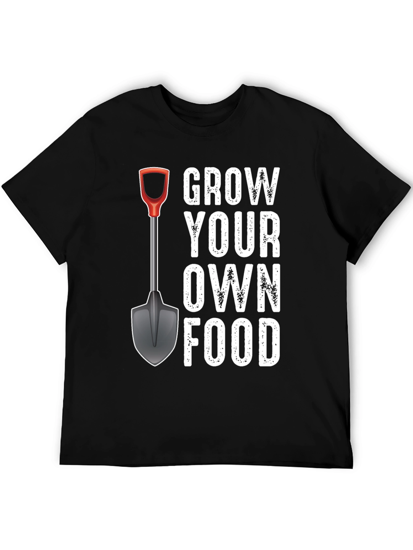 Black Grow Your Own Food T-Shirt Gardening Tee view 5