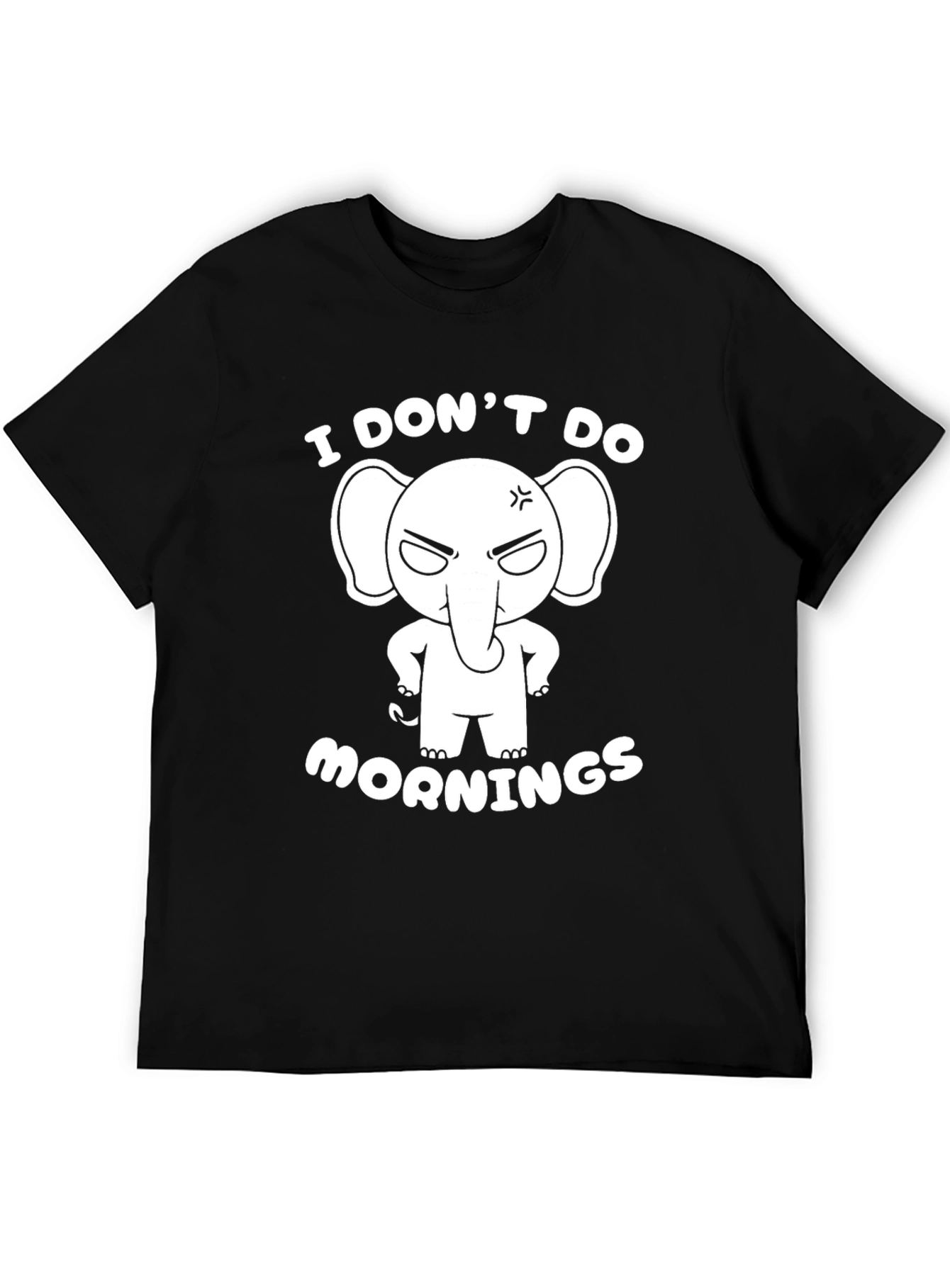 Black I Don't Do Mornings Graphic T-Shirt - Black view 5