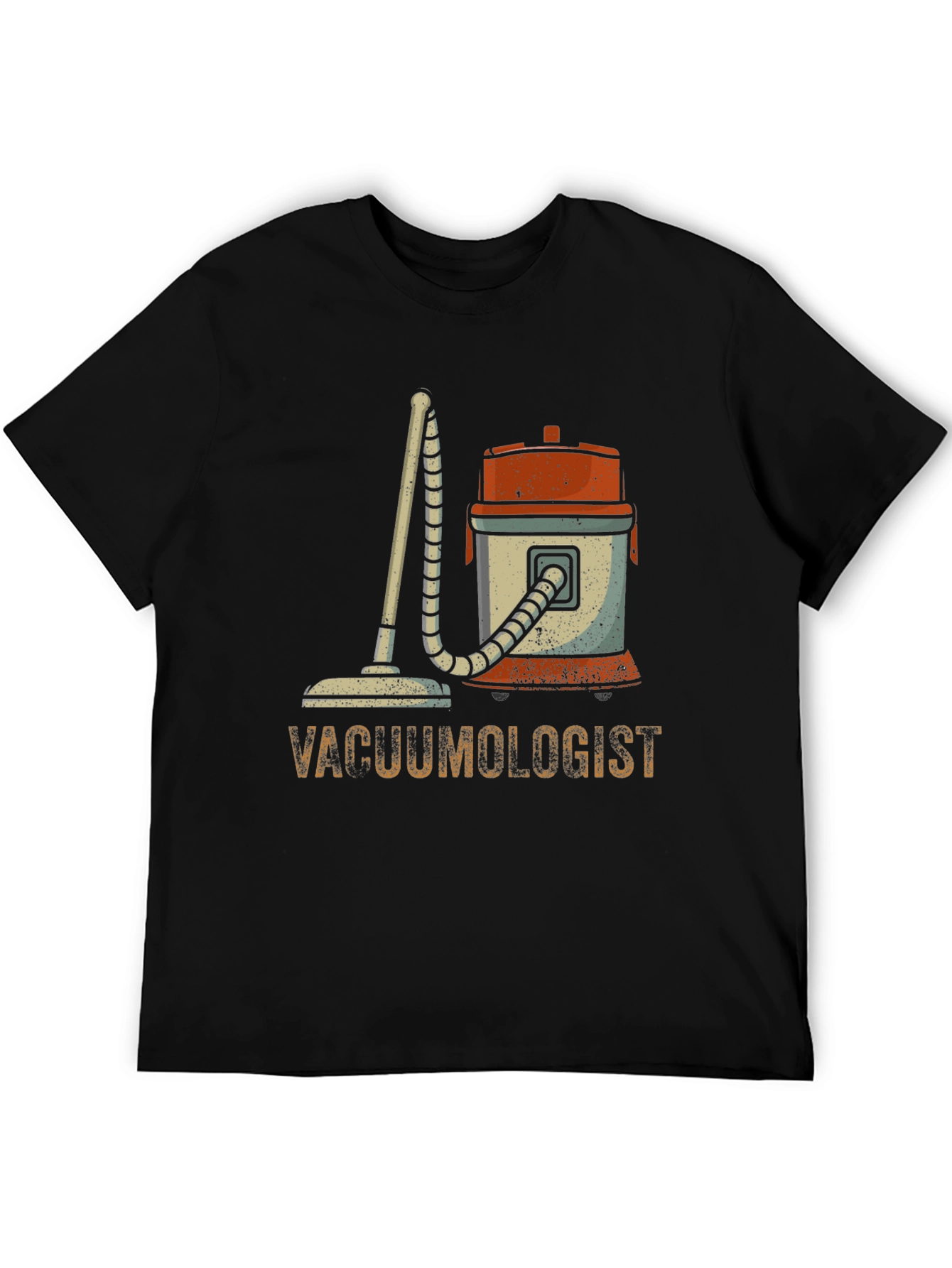 Black Vacuumologist Graphic T-Shirt - Novelty Cleaning Humor Tee view 5