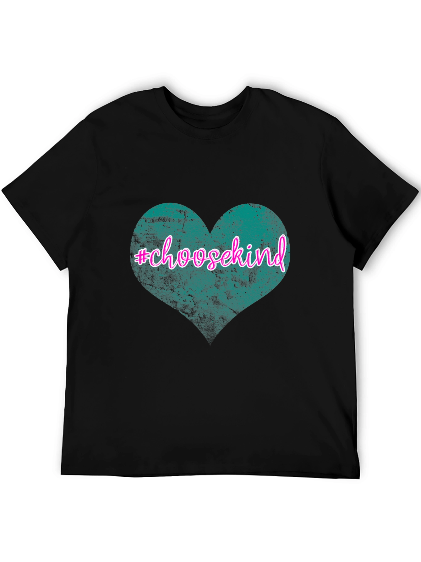 Black Choose Kind Heart Graphic Tee - Black Unisex Shirt view 5