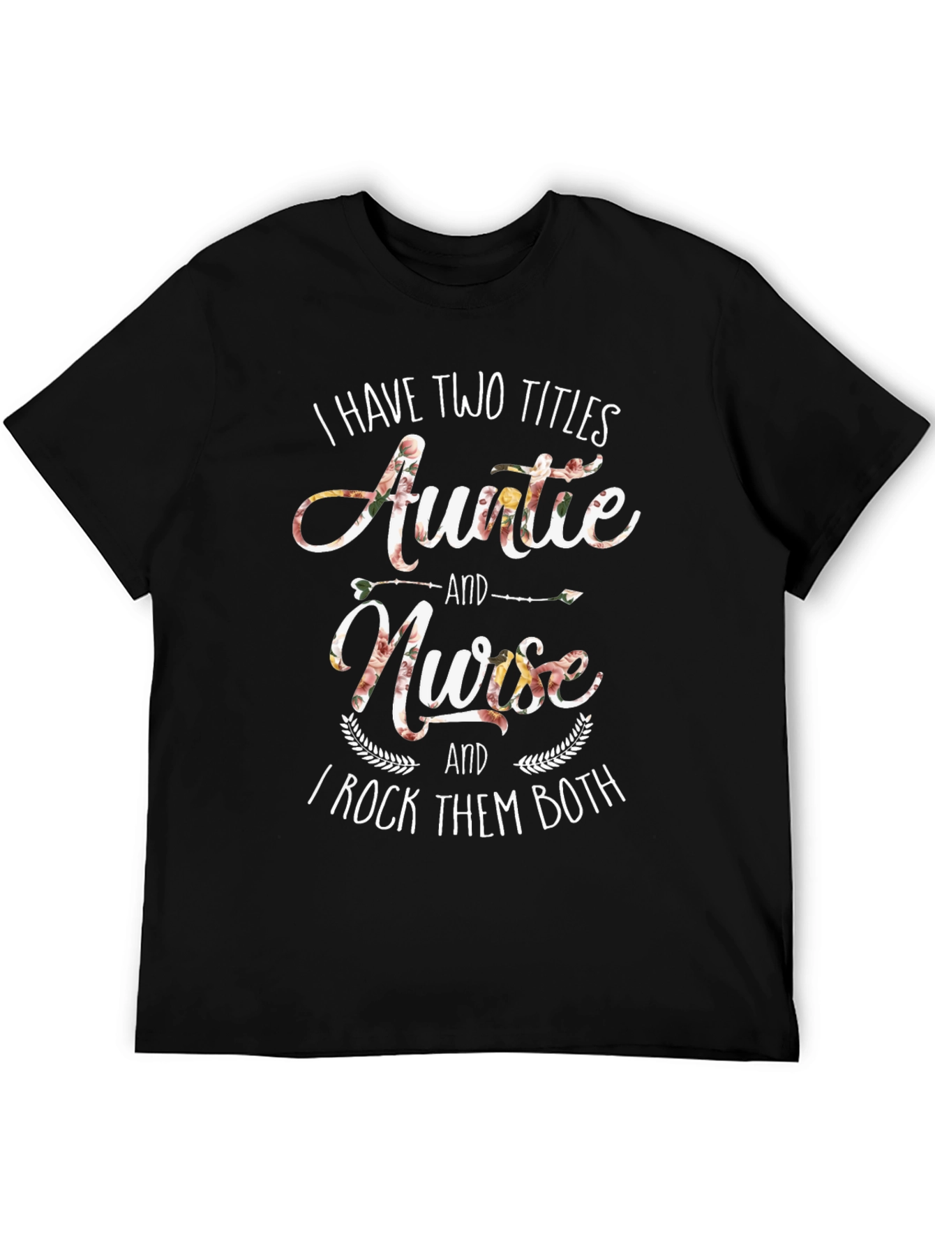 Black Auntie and Nurse T-Shirt - I Rock Them Both view 5