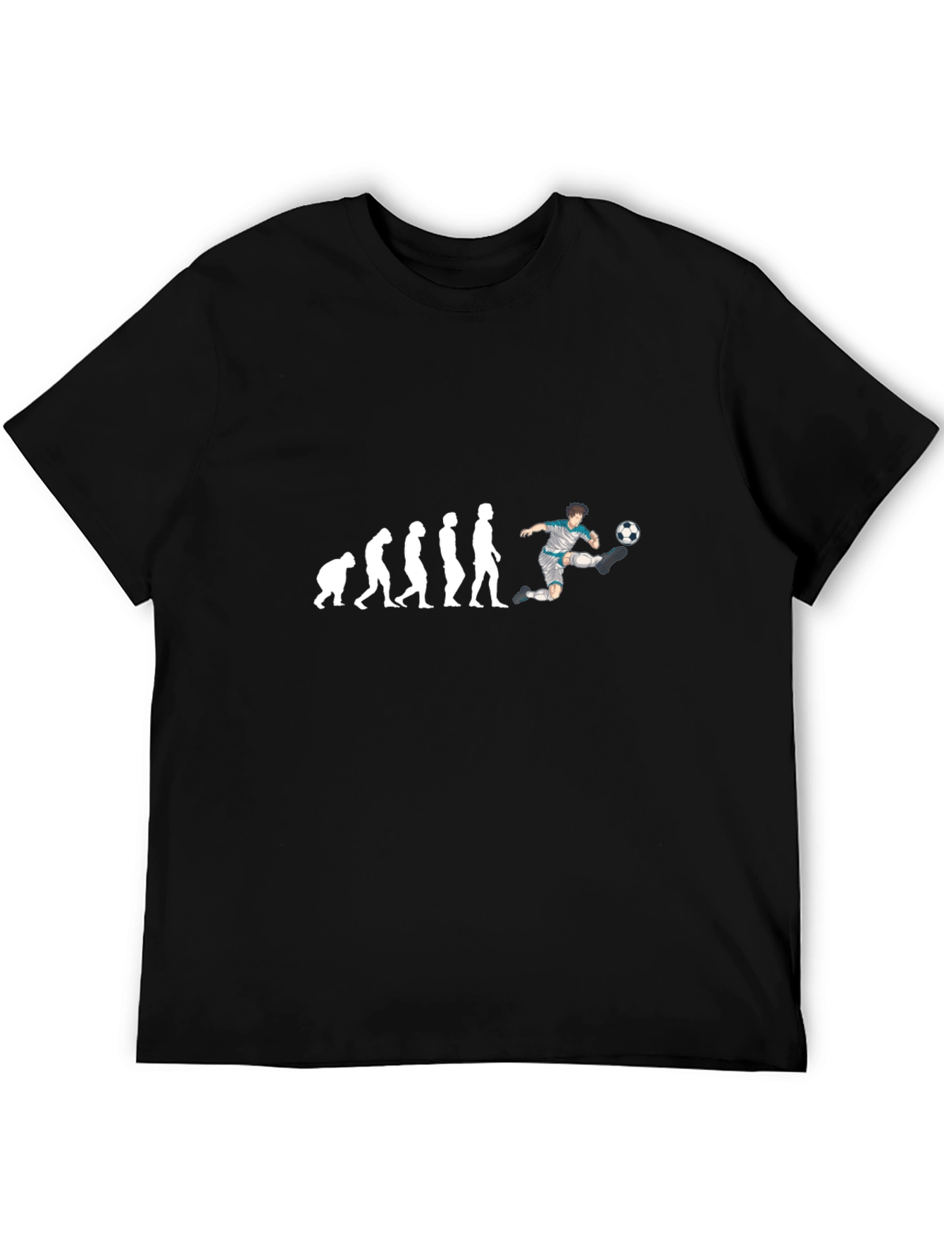 Black Soccer Evolution Graphic T-Shirt view 5
