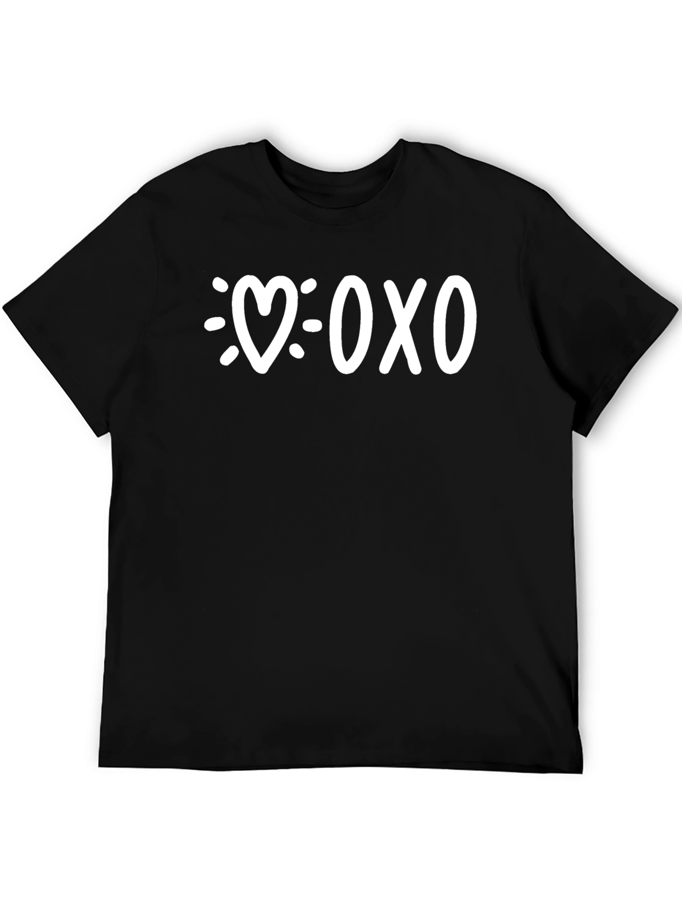 Black Hugs and Kisses Graphic Tee - Heart XOXO view 5