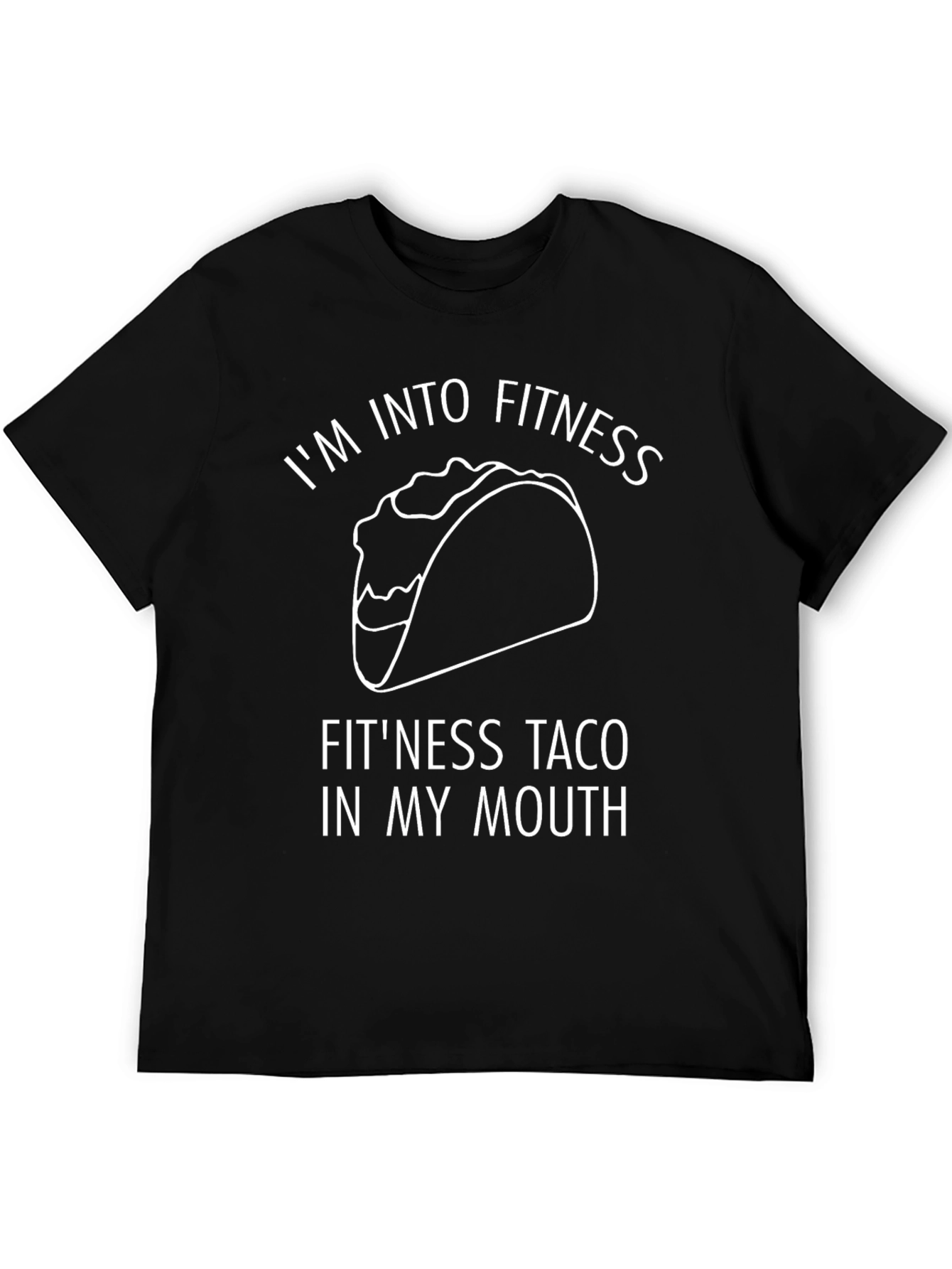 Black Fitness Taco T-Shirt - Funny Foodie Tee view 5