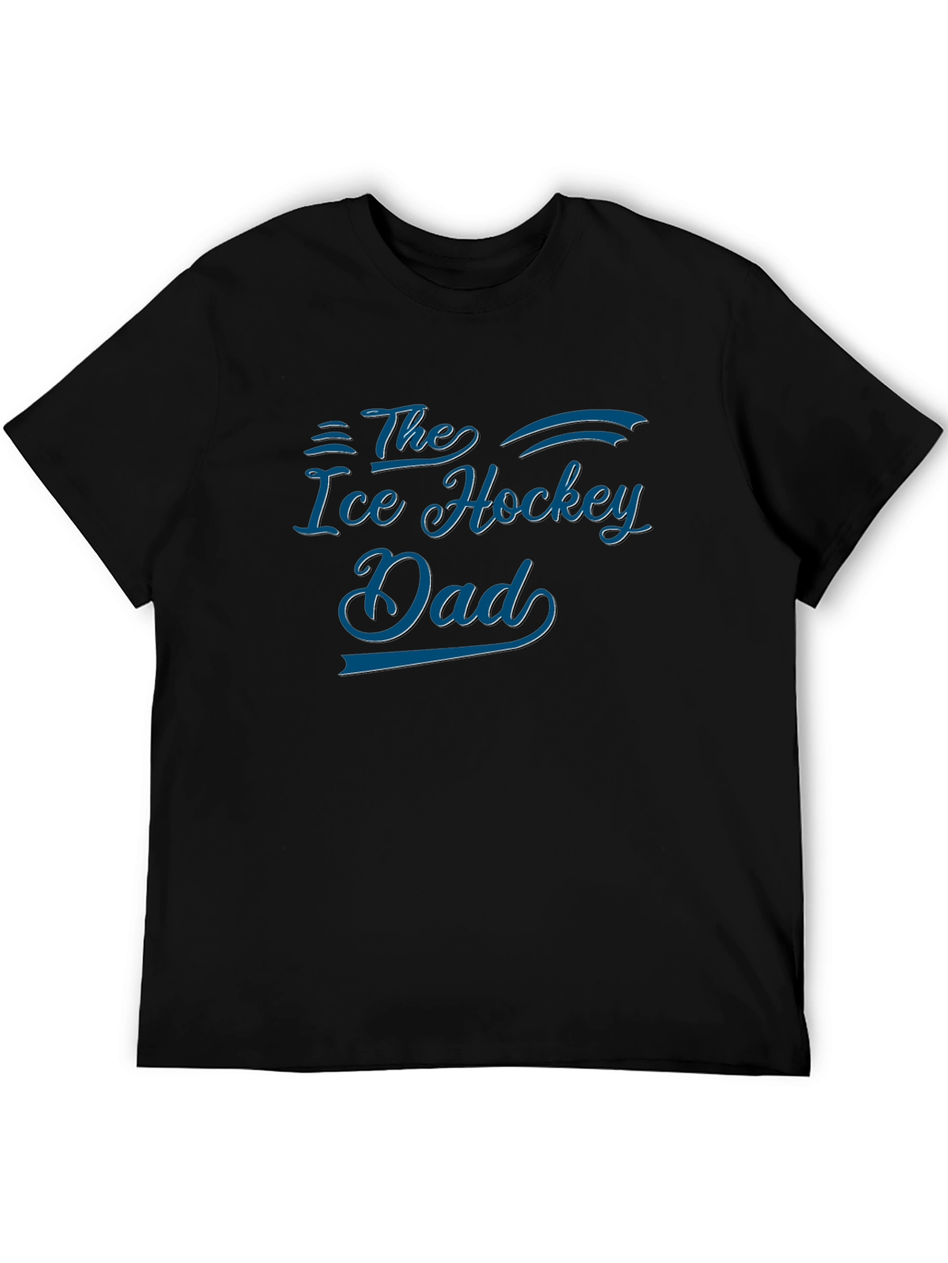 Black The Ice Hockey Dad T-Shirt - Black Cotton Tee view 5