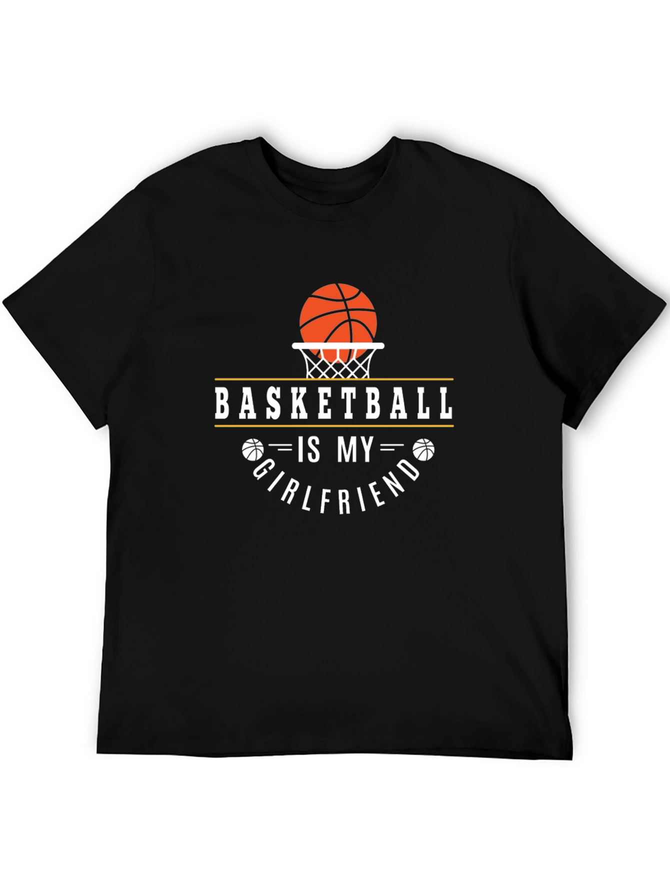 Black Basketball is My Girlfriend Graphic Tee view 5