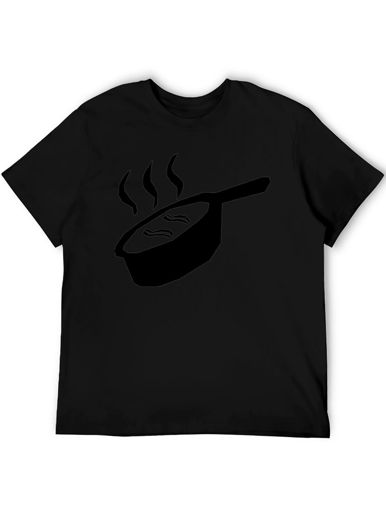 Black Funny Bacon & Pan T-Shirt - Foodie Tee view 5