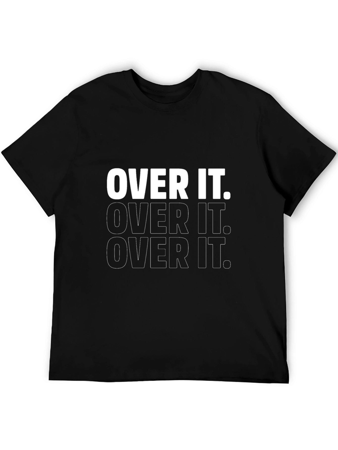 Black Over It Graphic Print Black T-Shirt view 5