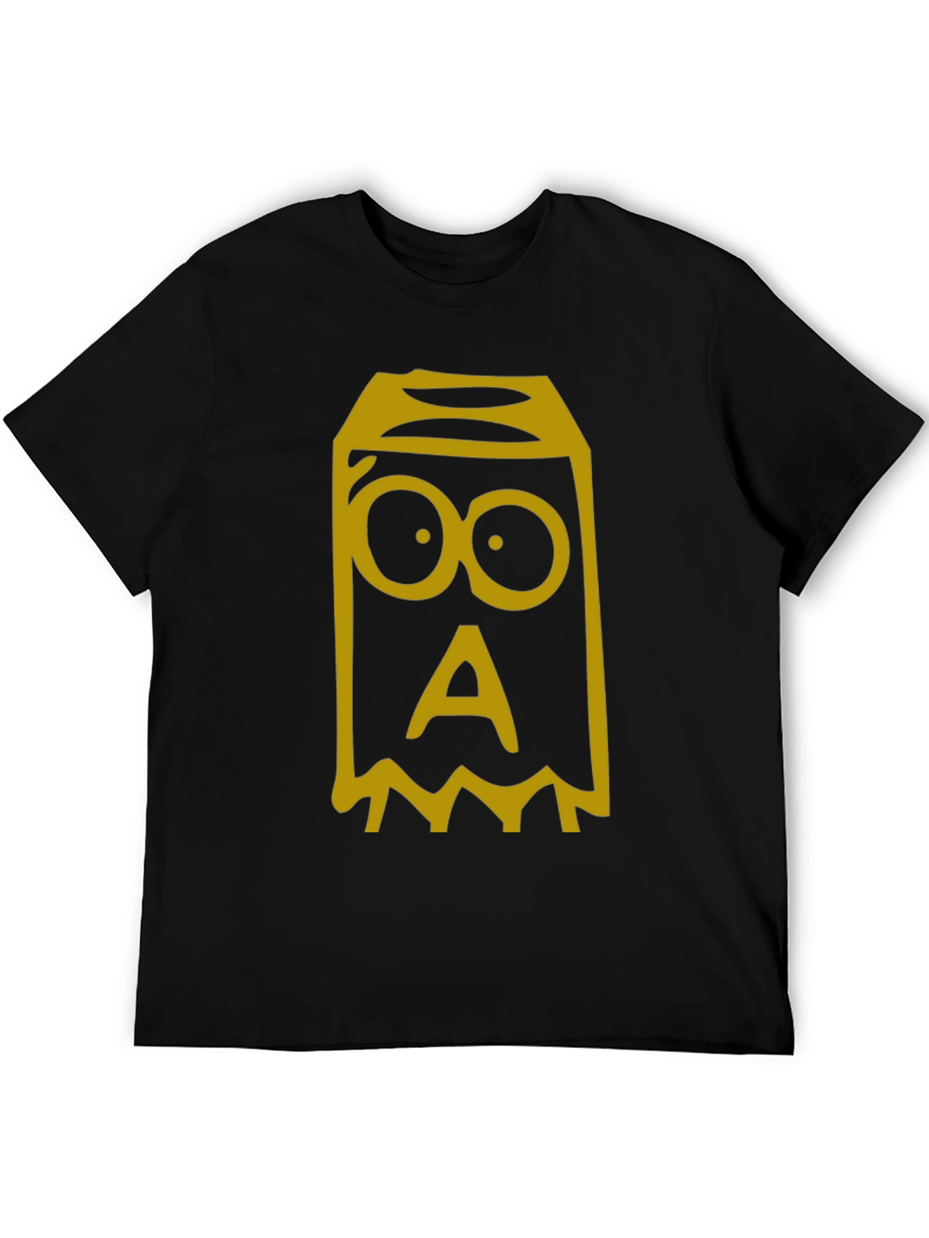 Black Monster Graphic Tee - Black Cotton T-Shirt view 5