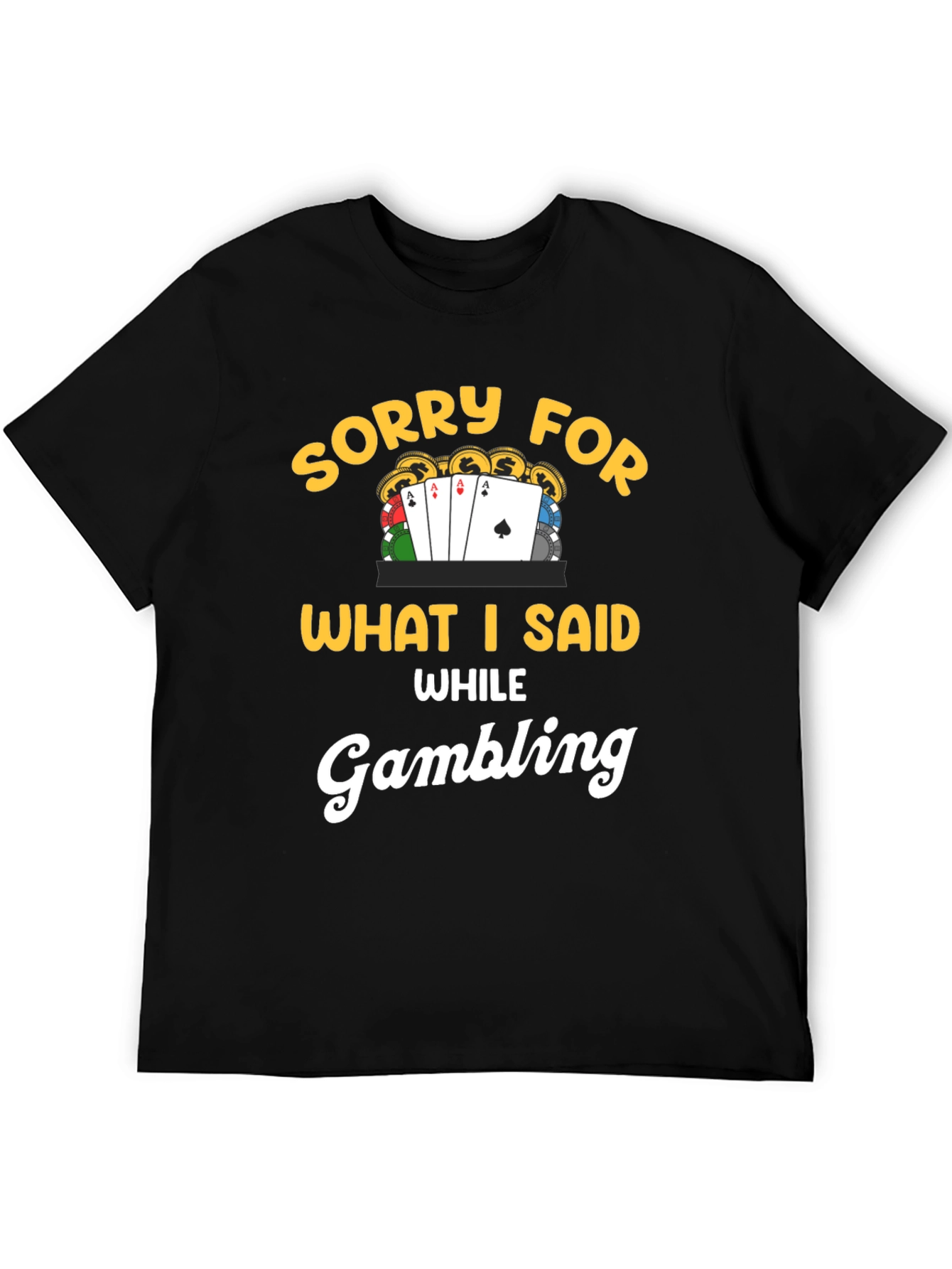 Black Sorry Gambling T-Shirt view 5
