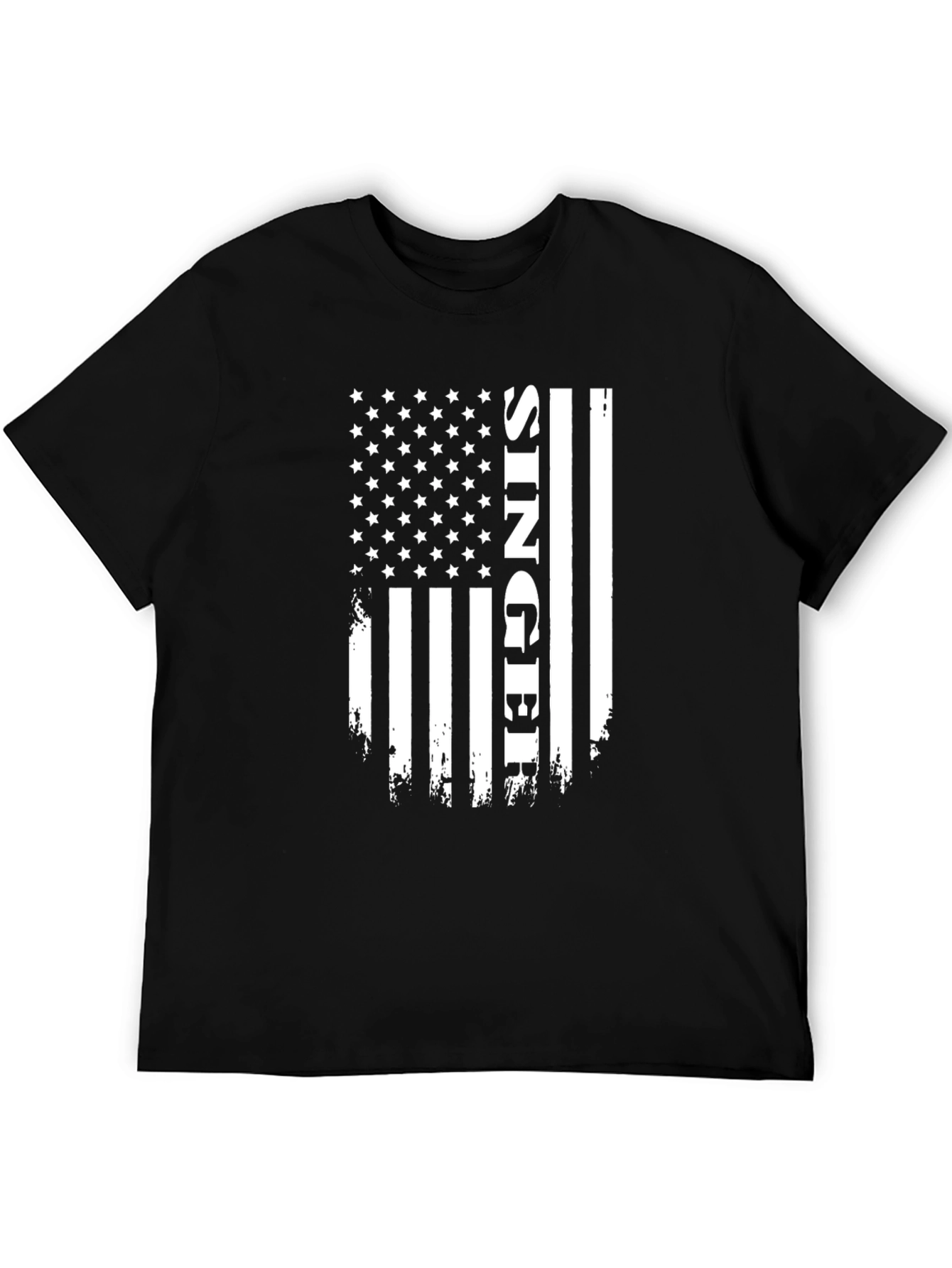 Black Singer American Flag Graphic Tee view 5