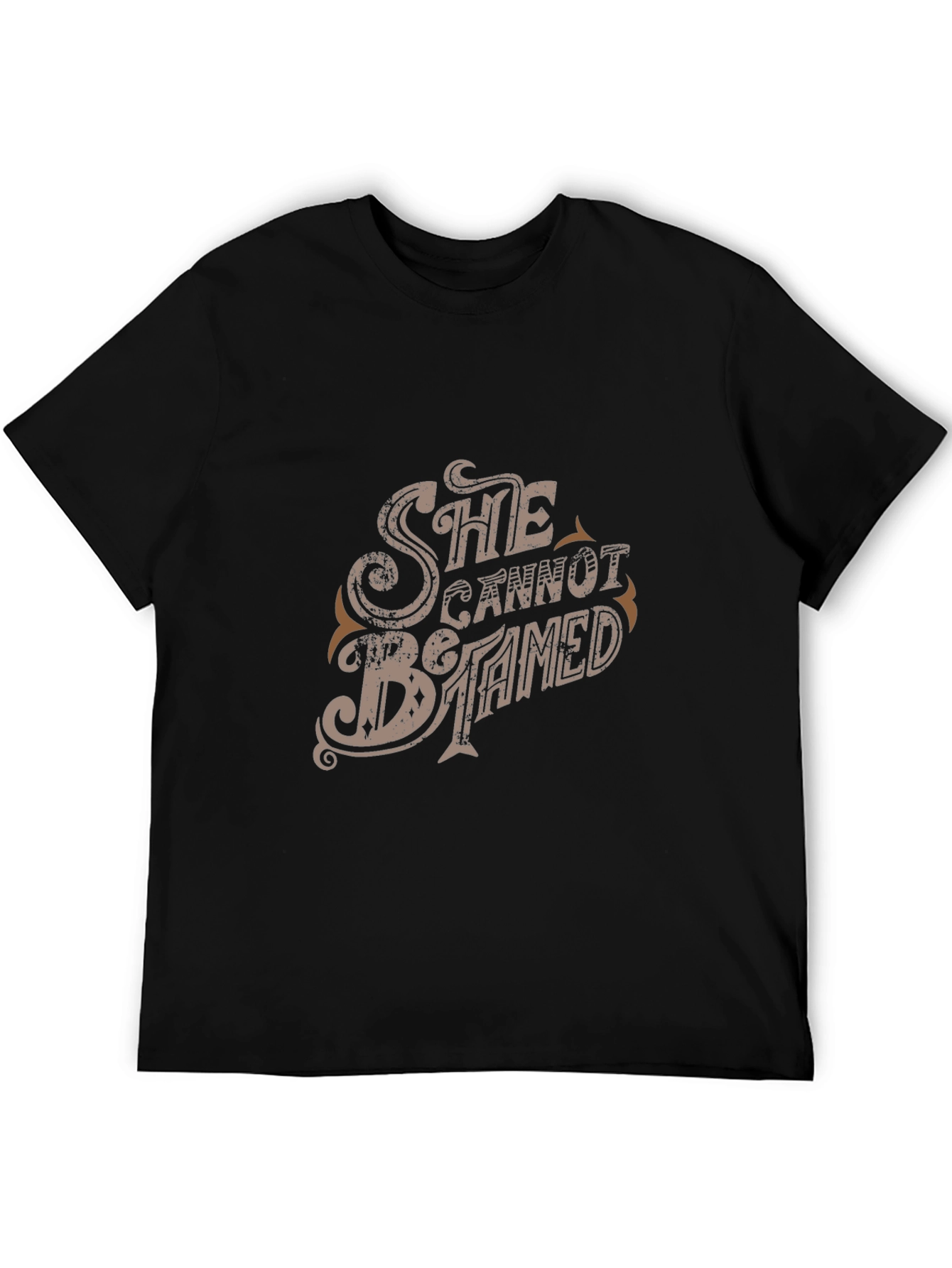 Black She Cannot Be Tamed Graphic T-Shirt view 5