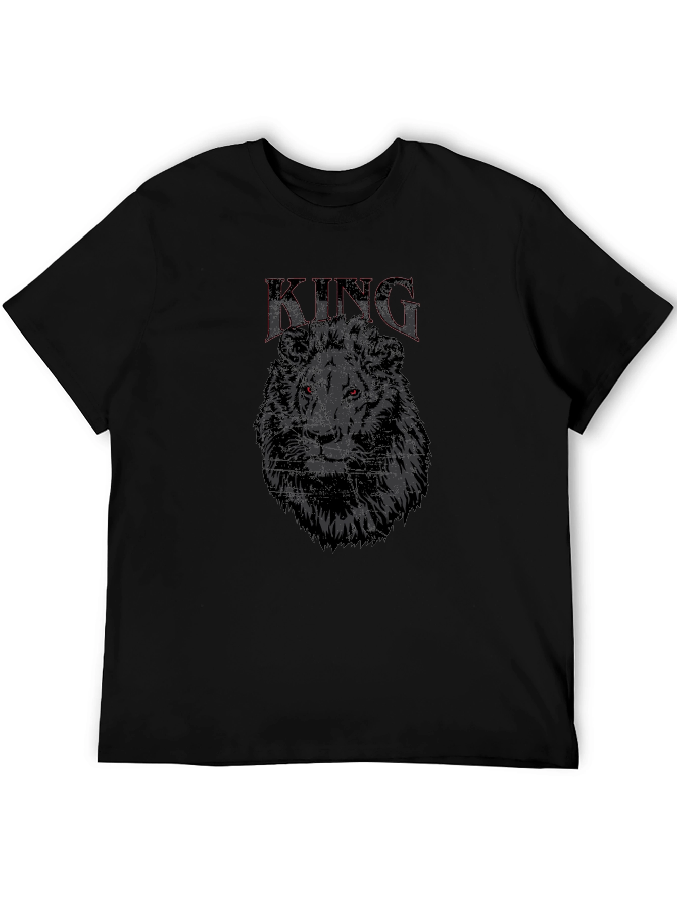Black Lion King Graphic T-Shirt - Black view 5