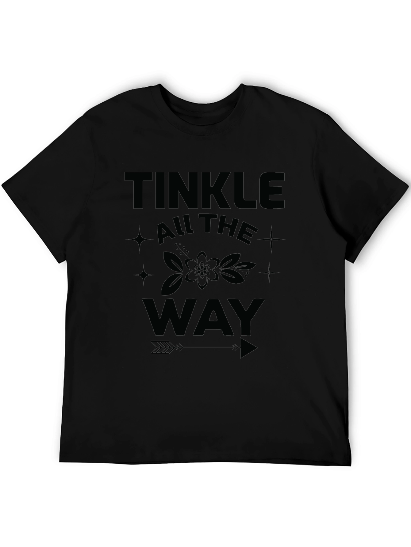 Black Tinkle All the Way Black Graphic Tee view 5