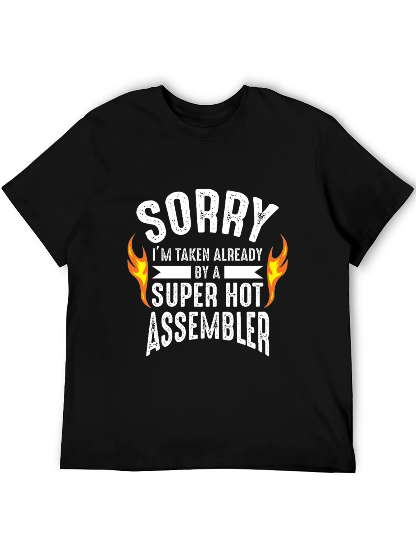 Black Funny Assembler T-Shirt - Sorry, I'm Taken view 5