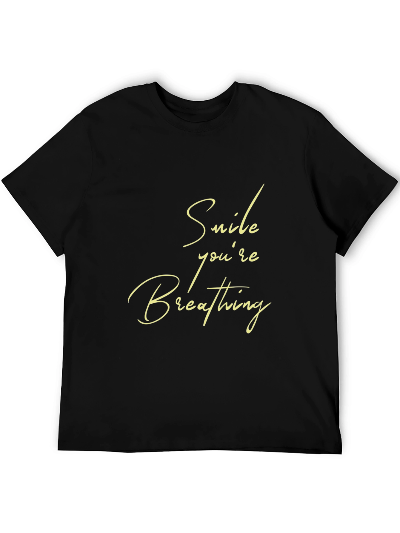 Black Smile You're Breathing Black T-Shirt view 5