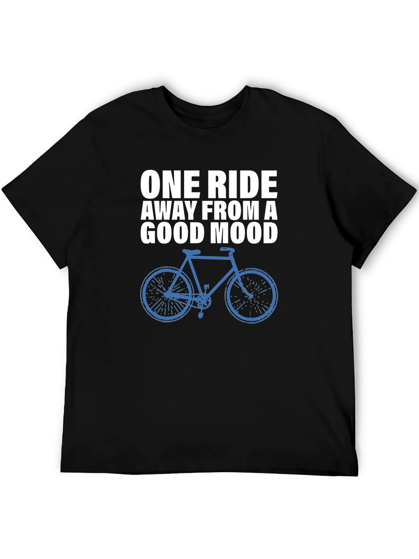 Black Cycling Mood T-Shirt: One Ride Away view 5