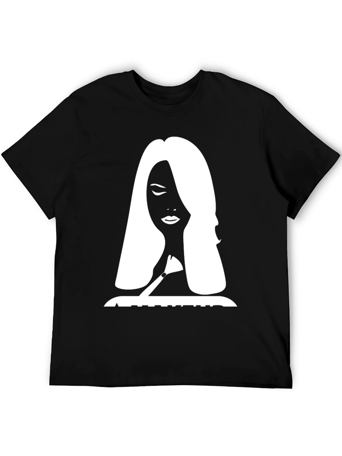 Black Silhouette Graphic Print Tee - Stylish Black T-Shirt view 5