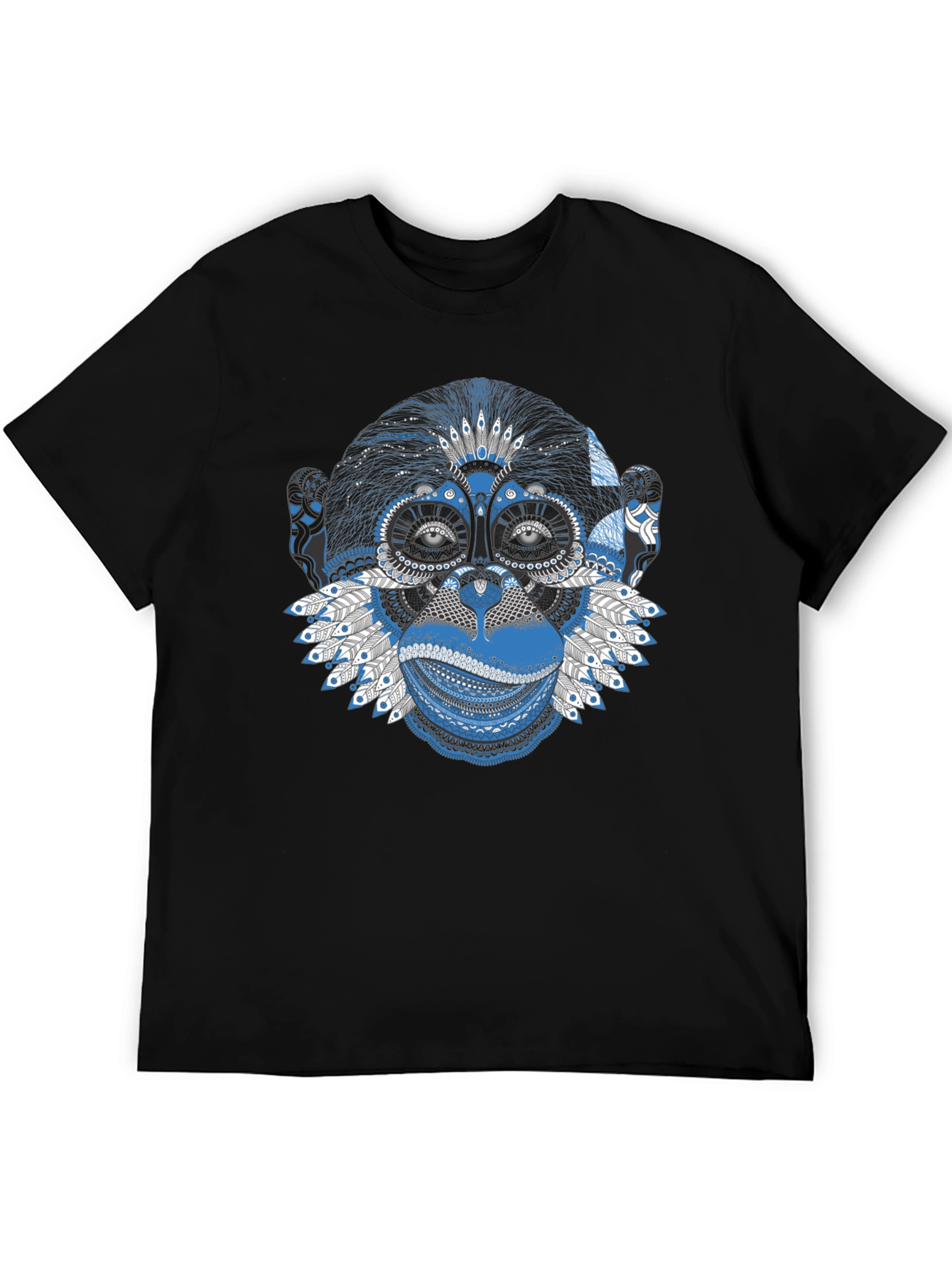 Black Monkey Art Graphic Tee - Unique Design T-Shirt view 5
