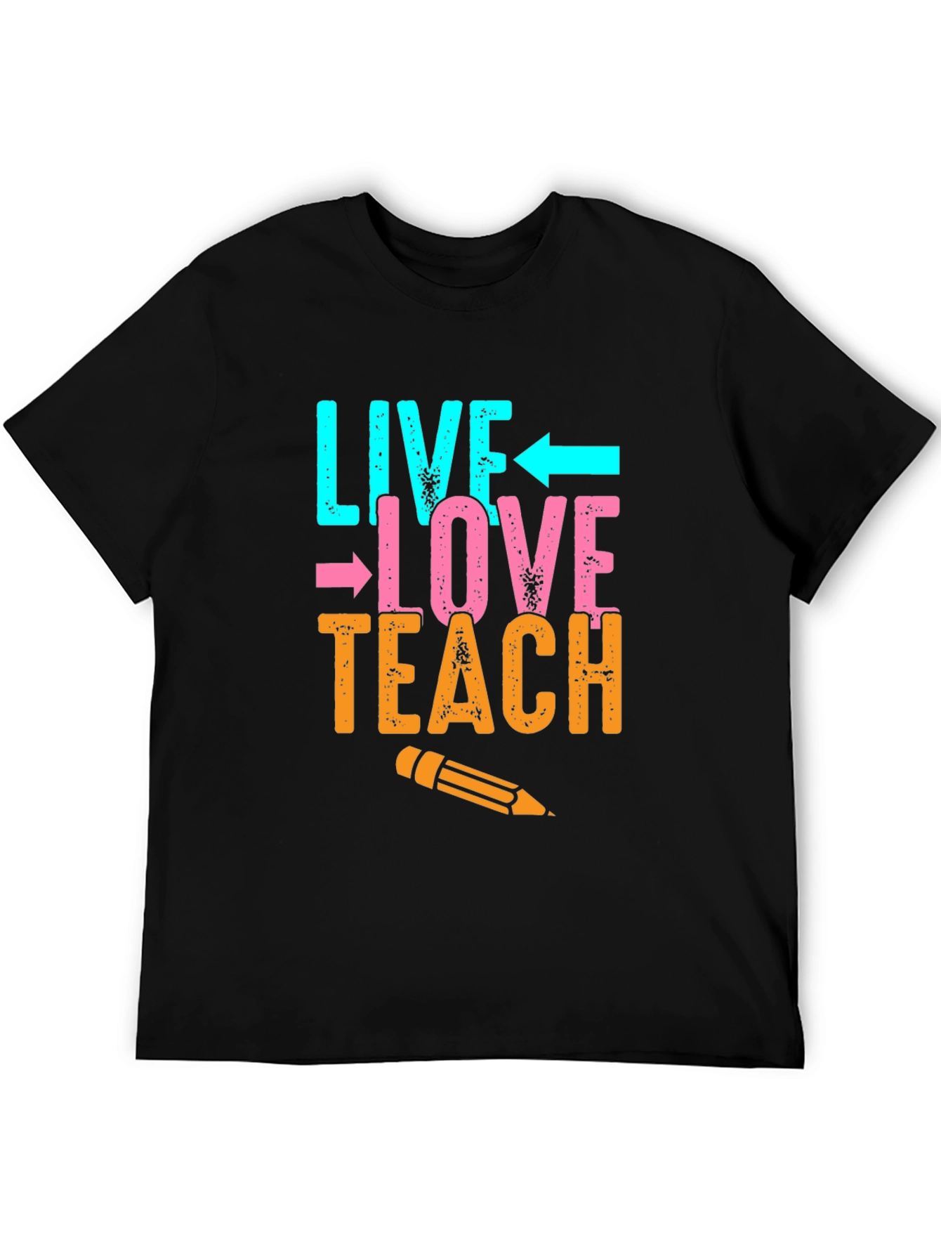 Black Live Love Teach T-Shirt - Teacher Appreciation Gift view 5