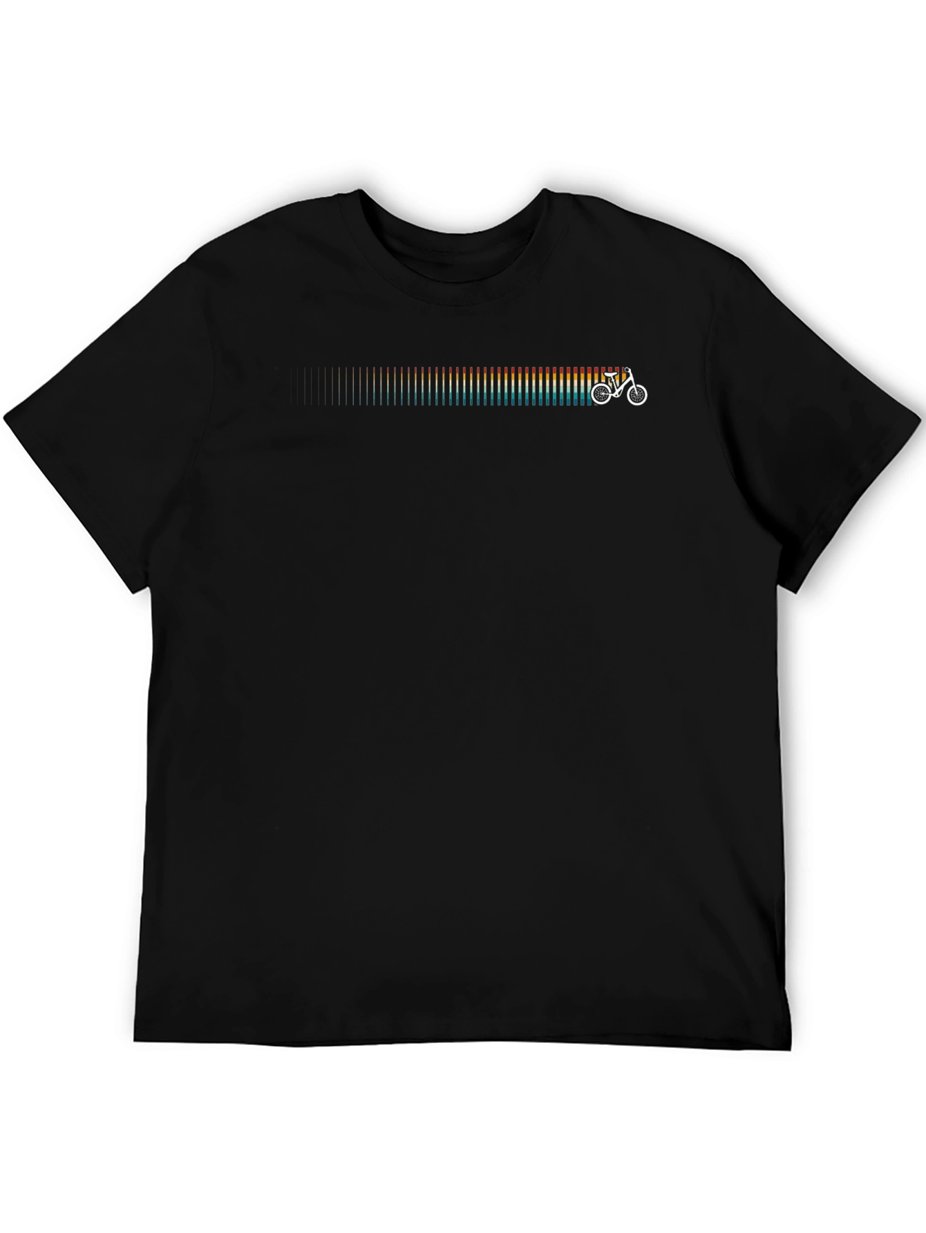 Black Retro Bike Equalizer Graphic Tee - Black view 5