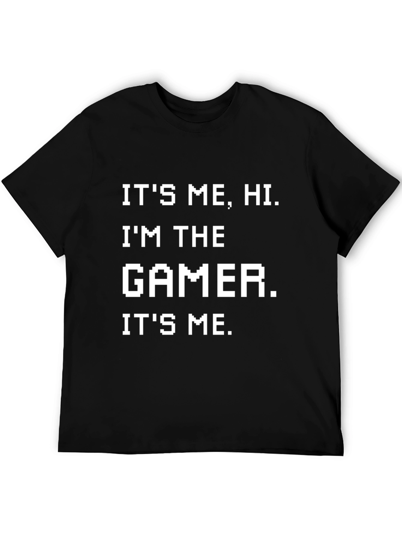 Black It's Me, Hi, I'm The Gamer T-Shirt - Black Cotton Tee view 5