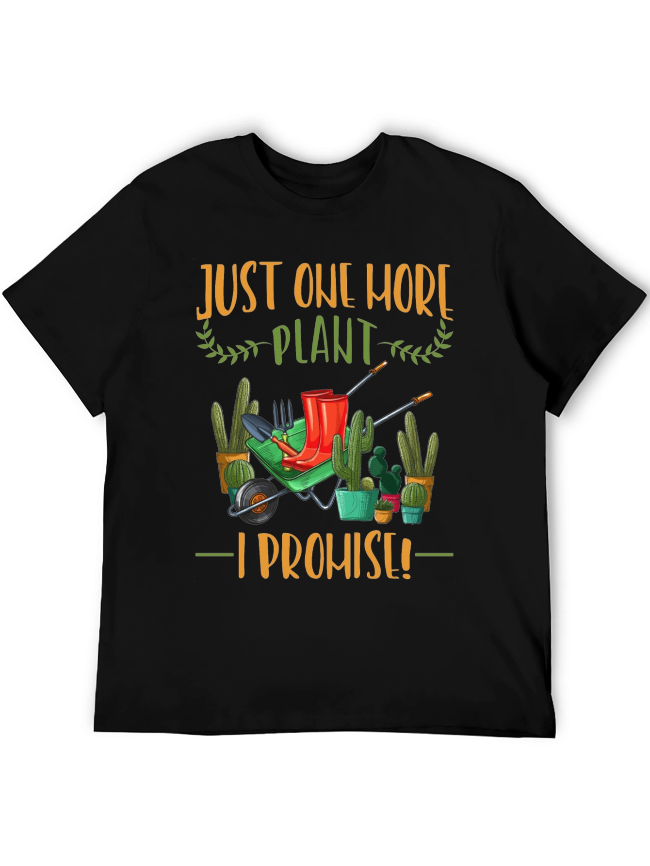 Black Just One More Plant T-Shirt view 5