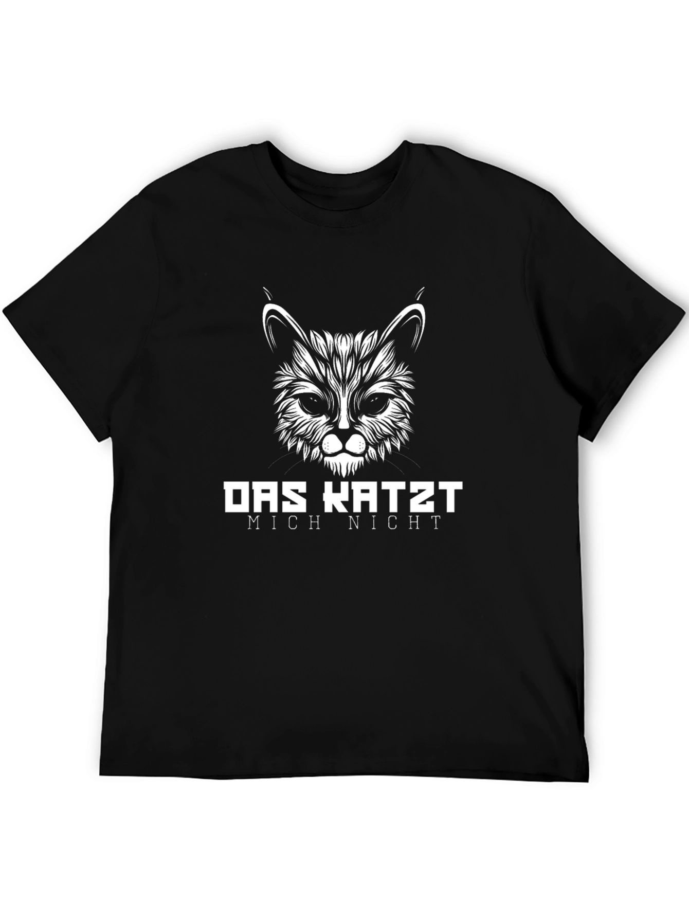 Black Das Katzt Mich Nicht Cat T-Shirt view 5