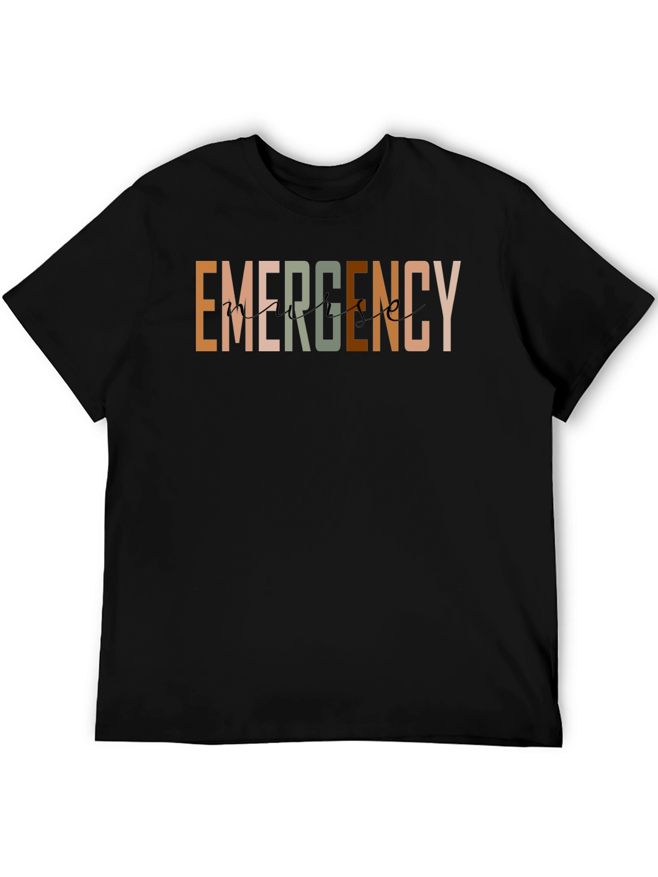 Black Emergency Nurse Graphic T-Shirt view 5