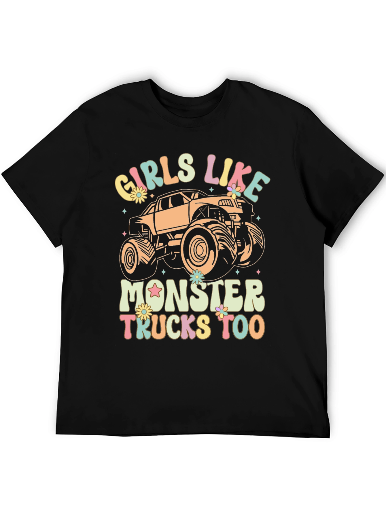 Black Girls Like Monster Trucks T-Shirt view 5