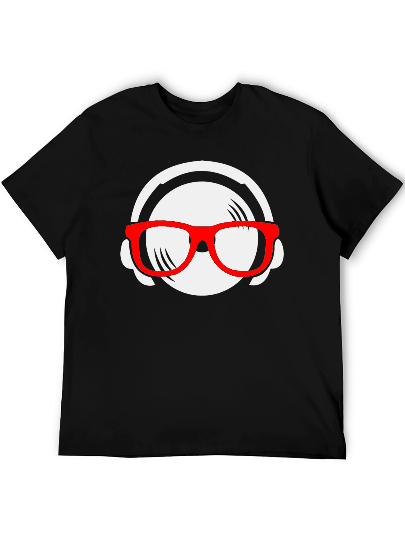 Black DJ Nerd Tee: Cool Graphic T-Shirt view 5