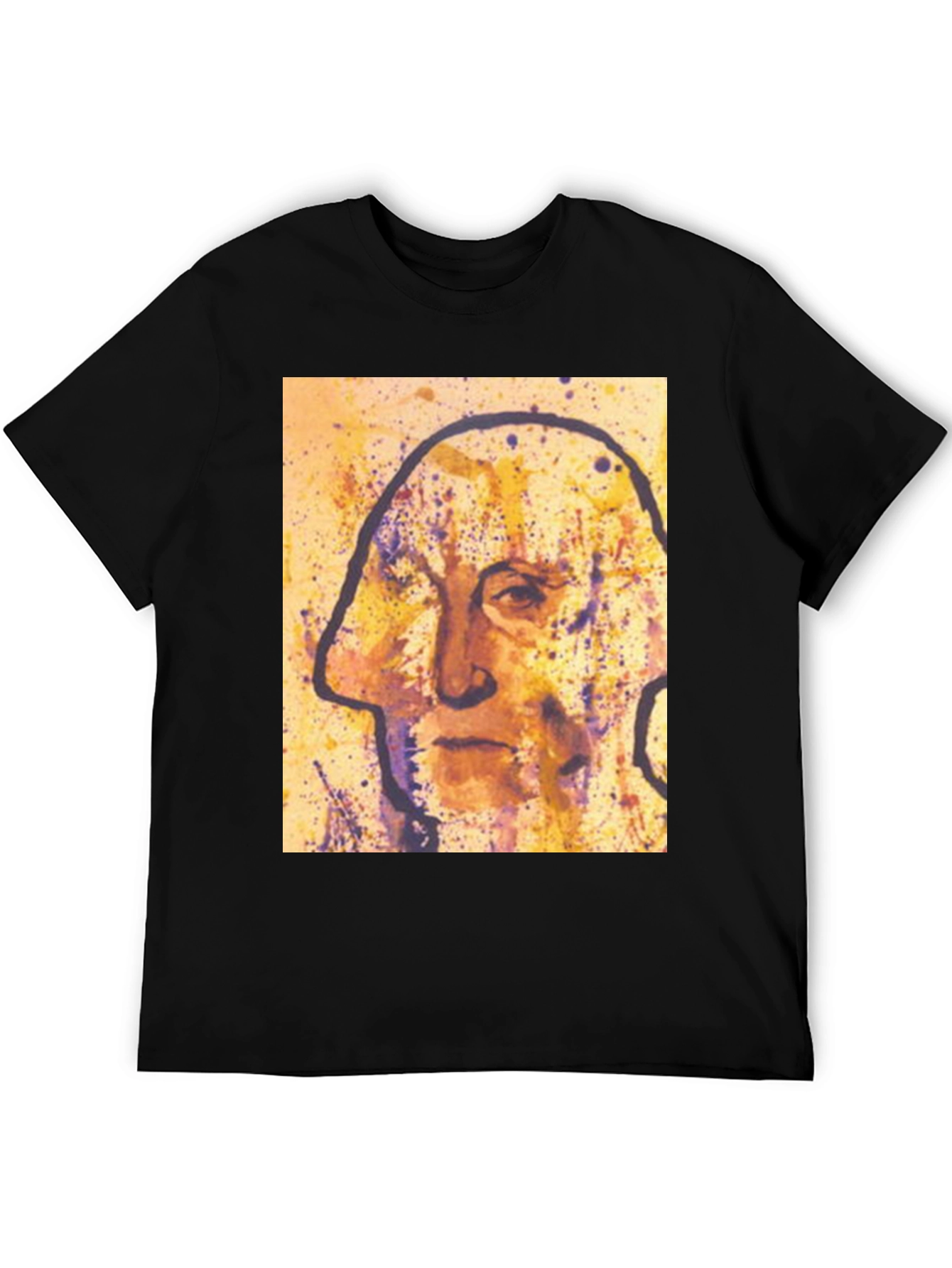 Black Abstract Washington T-Shirt view 5