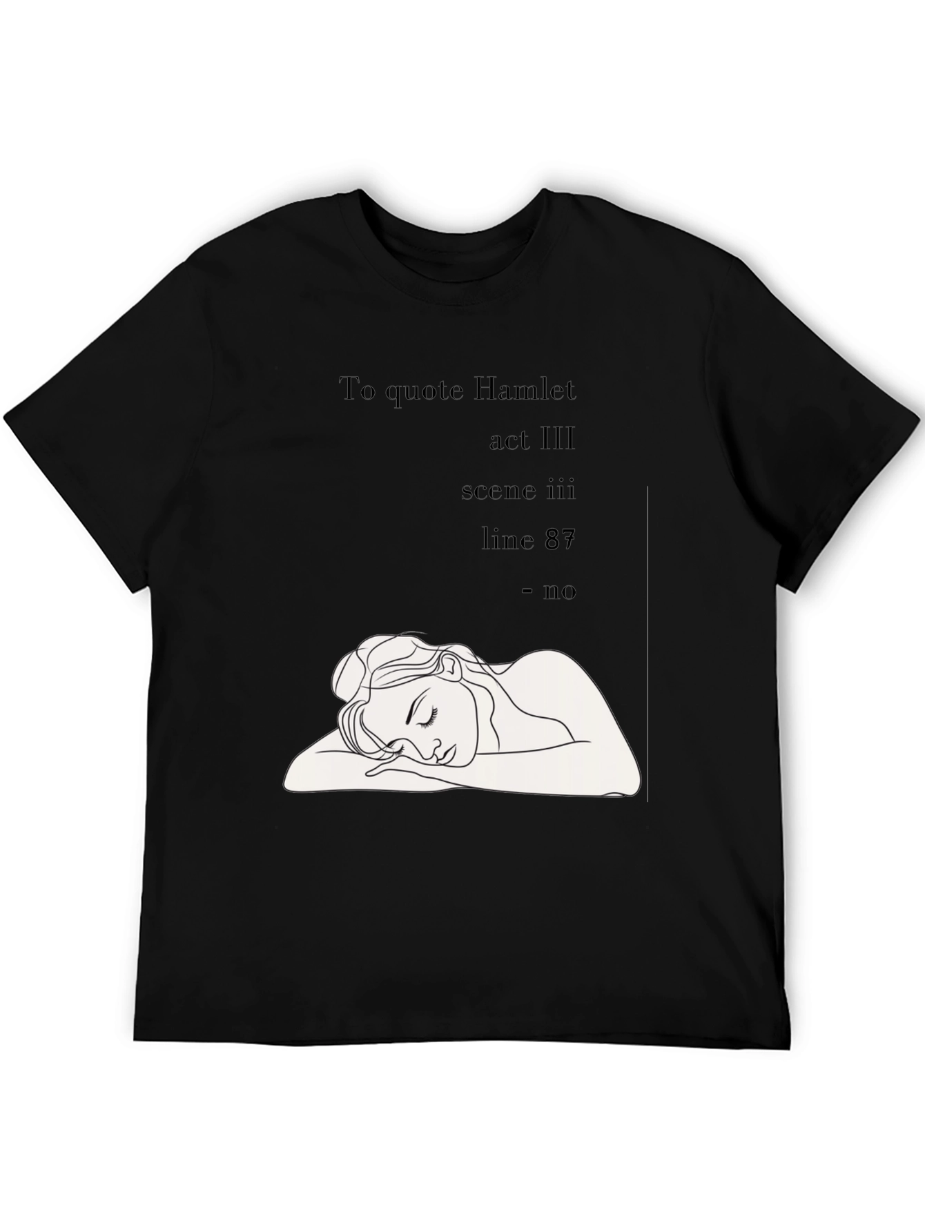 Black Hamlet Quote Graphic Tee view 5